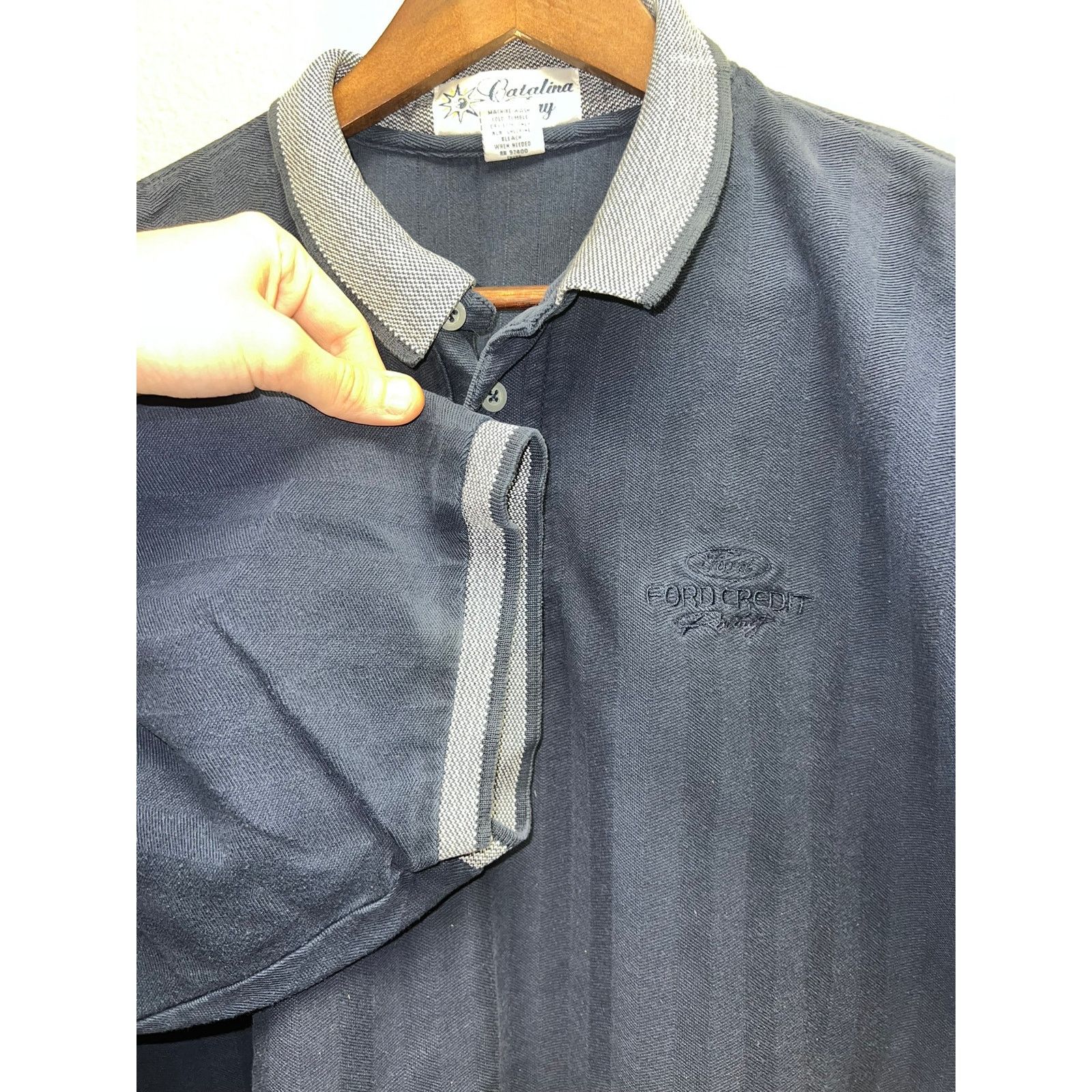 Vintage Vintage Ford Racing Polo Shirt Credit Race Blue Top XL VTG Size US XL / EU 56 / 4 - 5 Thumbnail