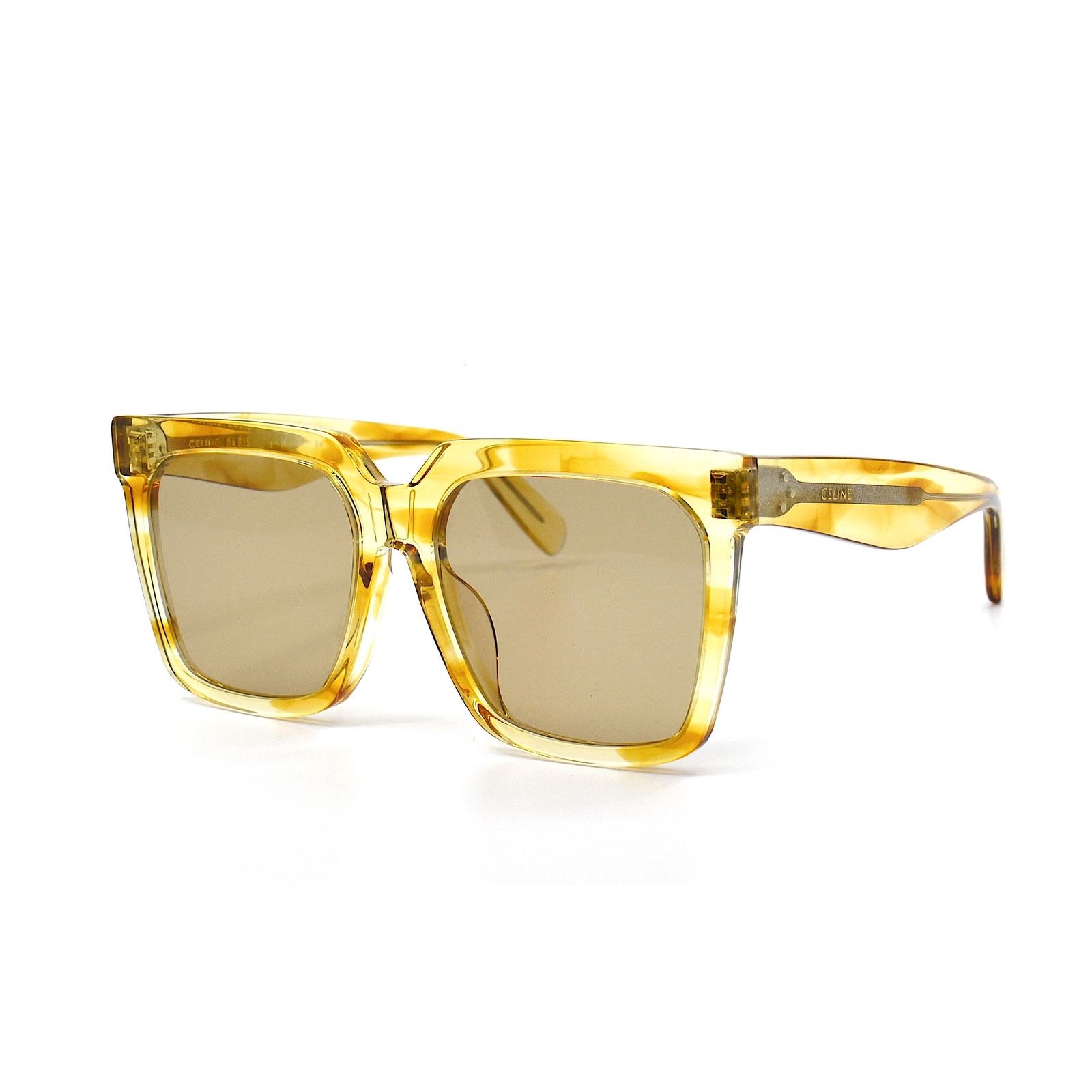 Celine CELINE PARIS CL4055FN 55E STRIPED HONEY HAVANA SUNGLASSES Size ONE SIZE - 3 Thumbnail