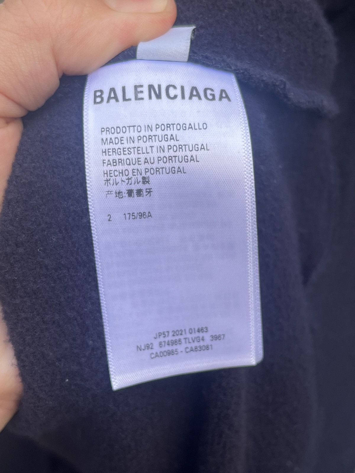 Balenciaga Spring22 No Comment Oversized Distressed Hoodie Size US M / EU 48-50 / 2 - 12 Thumbnail