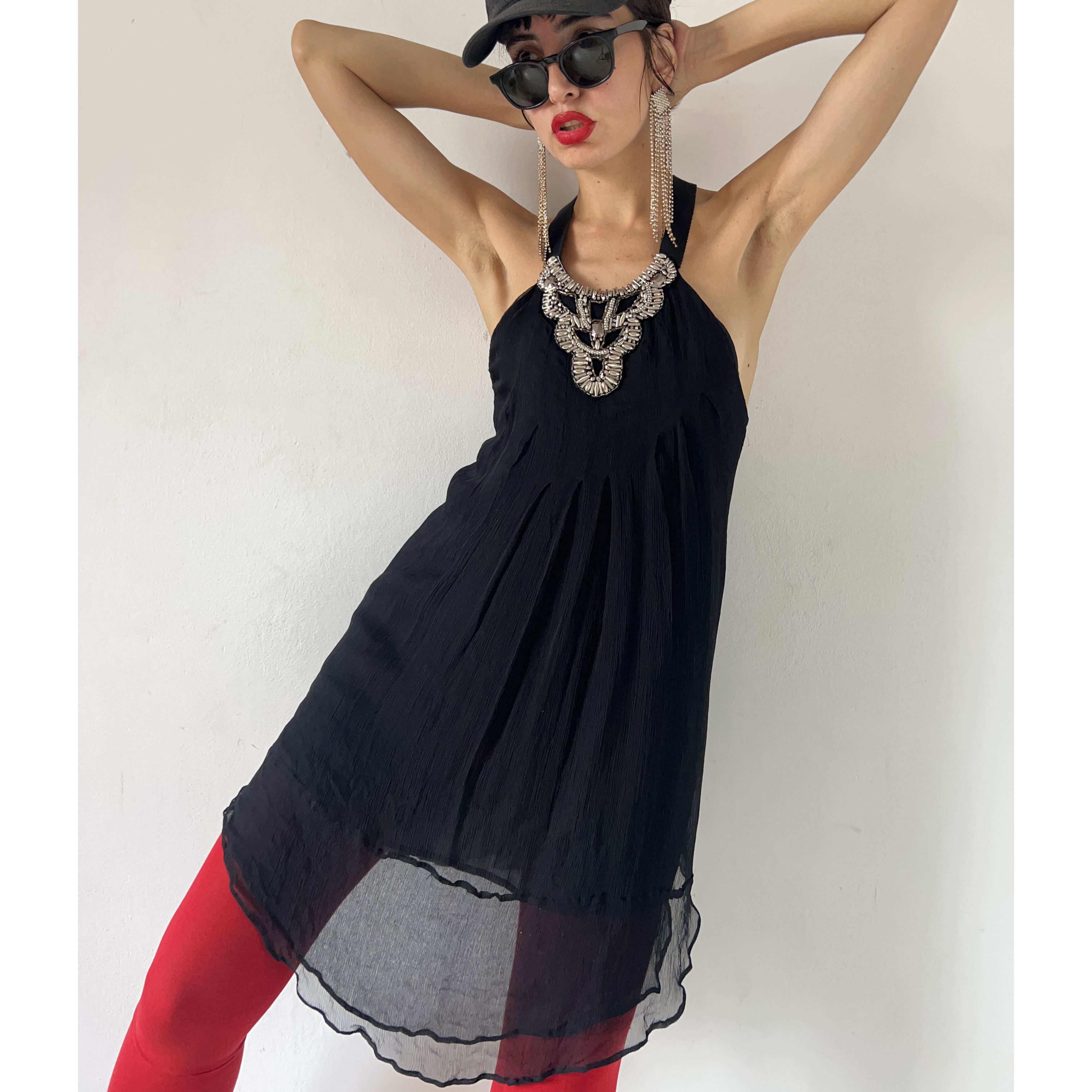 Miss Sixty Miss Sixty y2k halter beaded neck black party mini dress Size M / US 6-8 / IT 42-44 - 6 Thumbnail