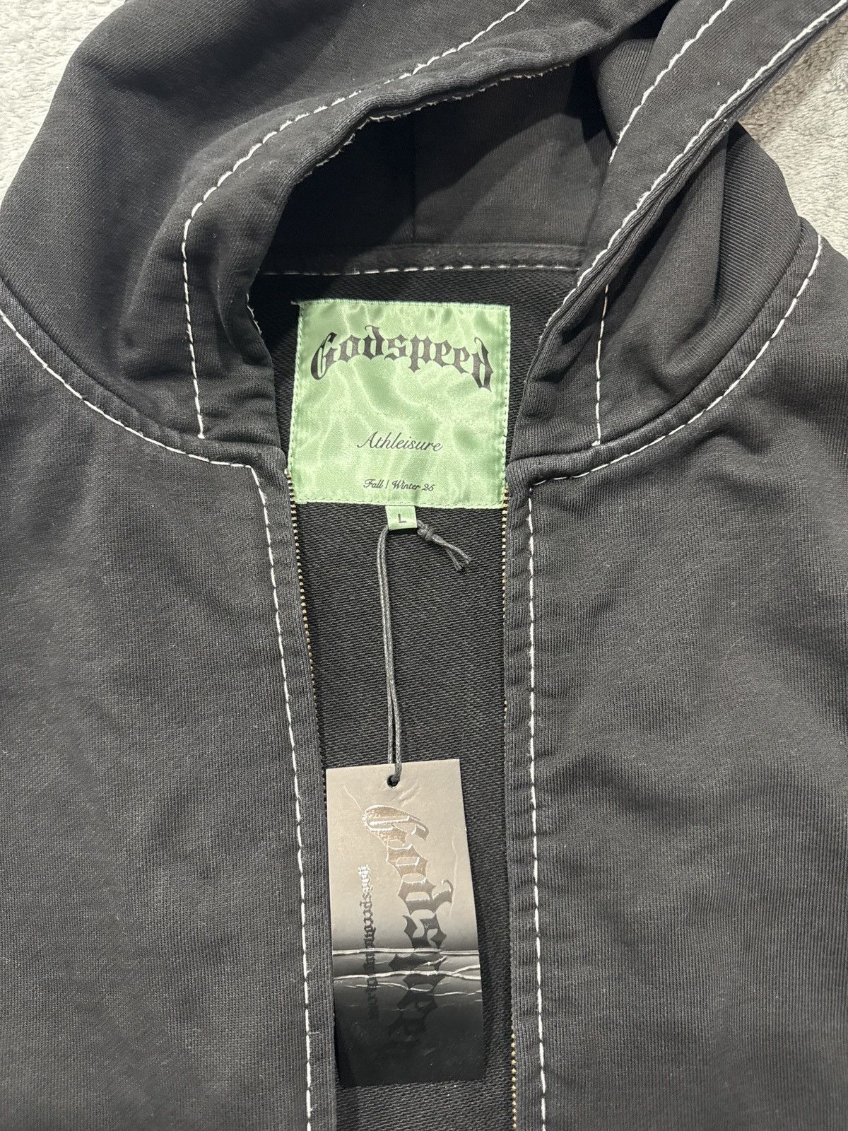 Godspeed Godspeed Full Stitch Logo Zip Up Hoodie SZ Large Size US L / EU 52-54 / 3 - 7 Thumbnail