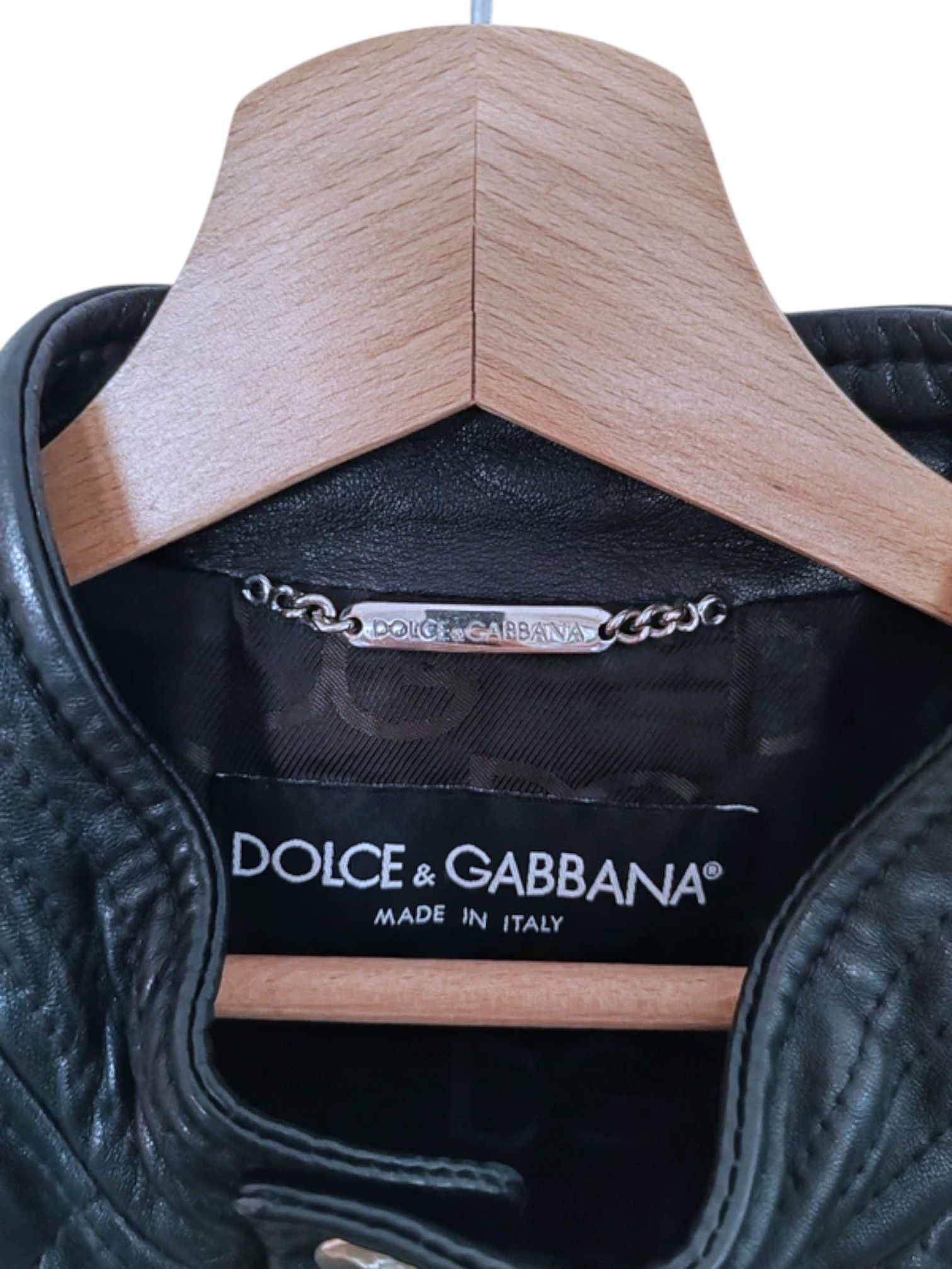 Dolce & Gabbana Dolce & Gabbana Quilted Lambskin Moto Jacket, c. 2010s Size US L / EU 52-54 / 3 - 6 Thumbnail