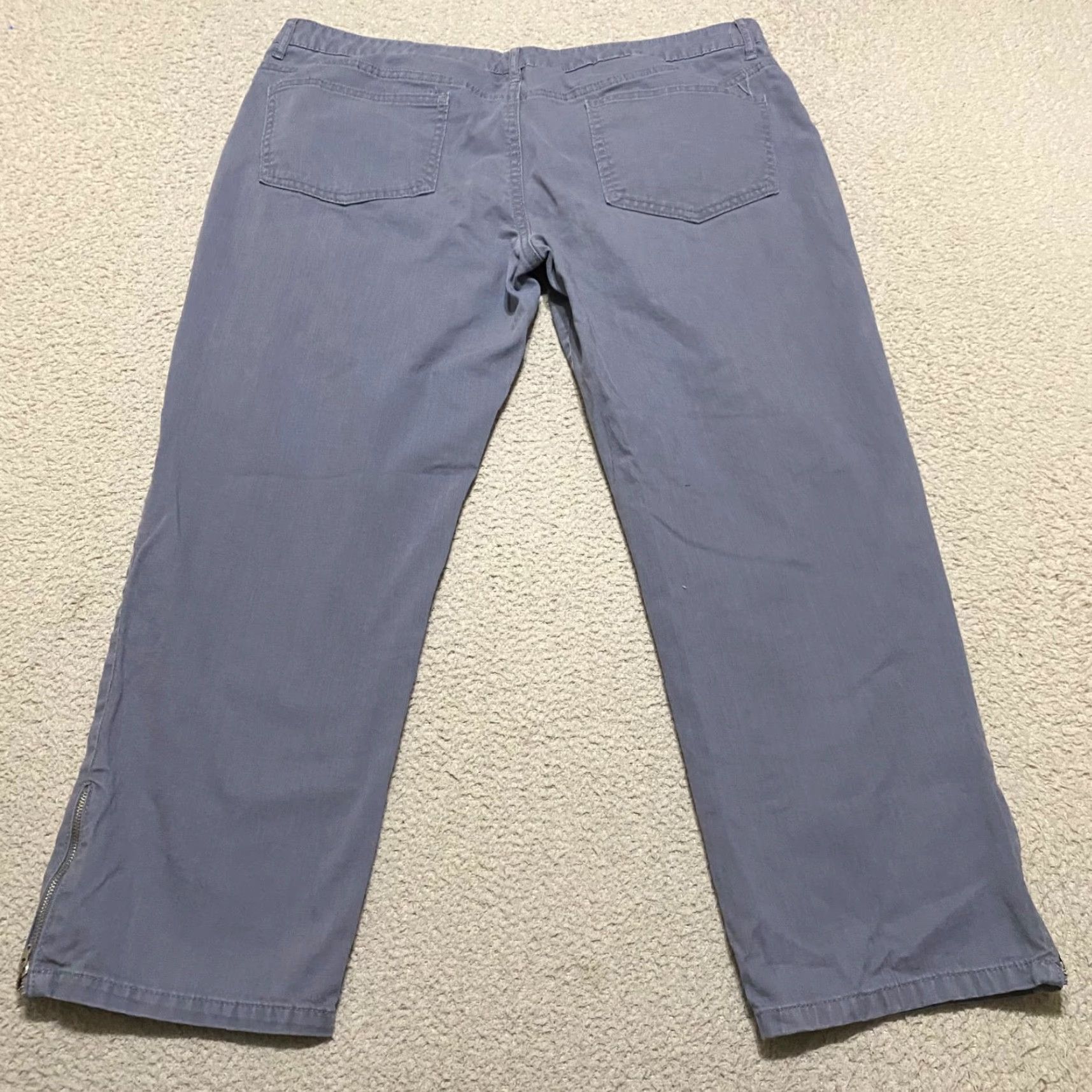 Norma Kamali Norma Kamali Jeans Womens 16 Regular Gray Denim Straight Crop Mid Rise 5-Pocket Design Size 38" / US 16 / IT 52 - 2 Thumbnail