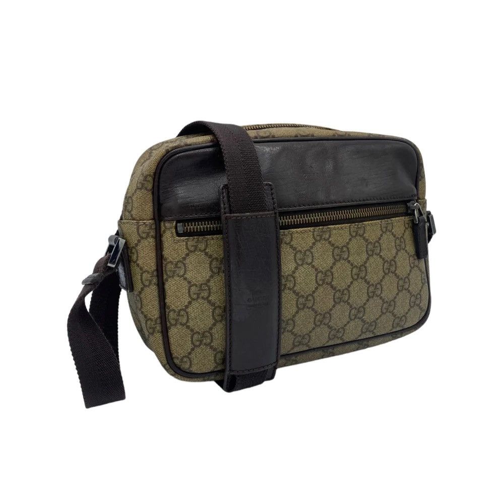 image of Gucci Rectangular Tan Leather Tote Beige in Brown, Men's