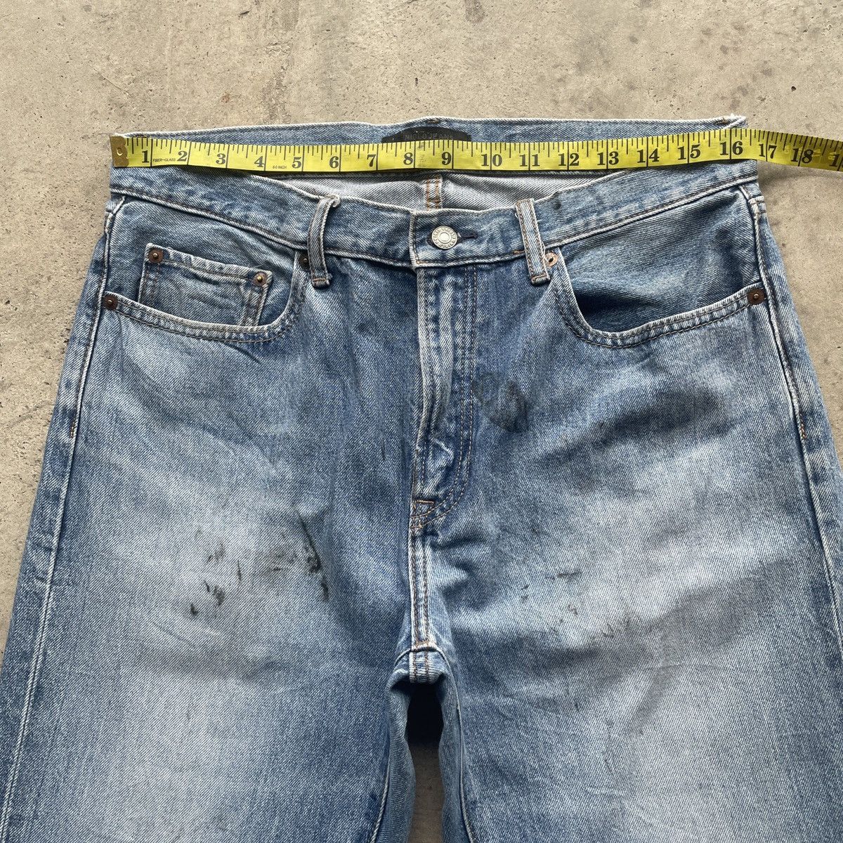 Japanese Brand W33💥 Vintage Japanese Brand Faded Denim Jeans Pants Size US 33 - 5 Thumbnail