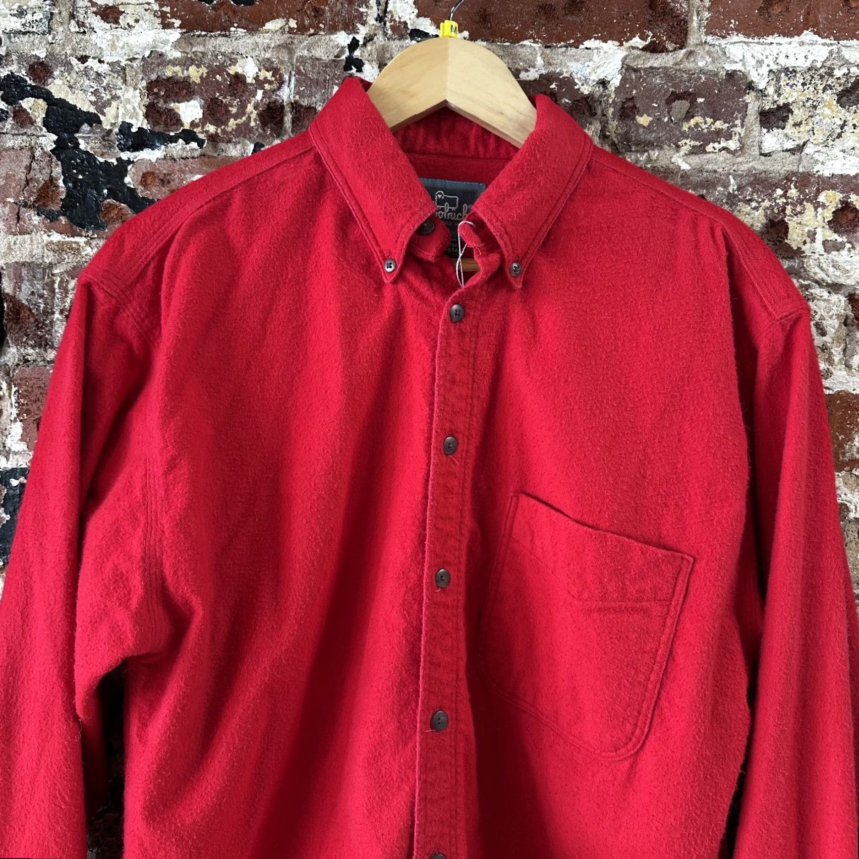 Vintage VINTAGE Woolrich Shirt Mens M Red Heavyweight Flannel Chamois Cotton Button Up Size US M / EU 48-50 / 2 - 2 Thumbnail