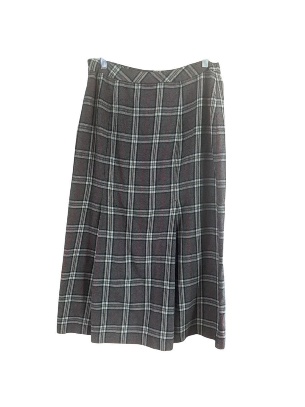 The Unbranded Brand Women's Unbranded Gray Plaid Midi Skirt Size 8 Size 30" / US 8 / IT 44 - 9 Thumbnail