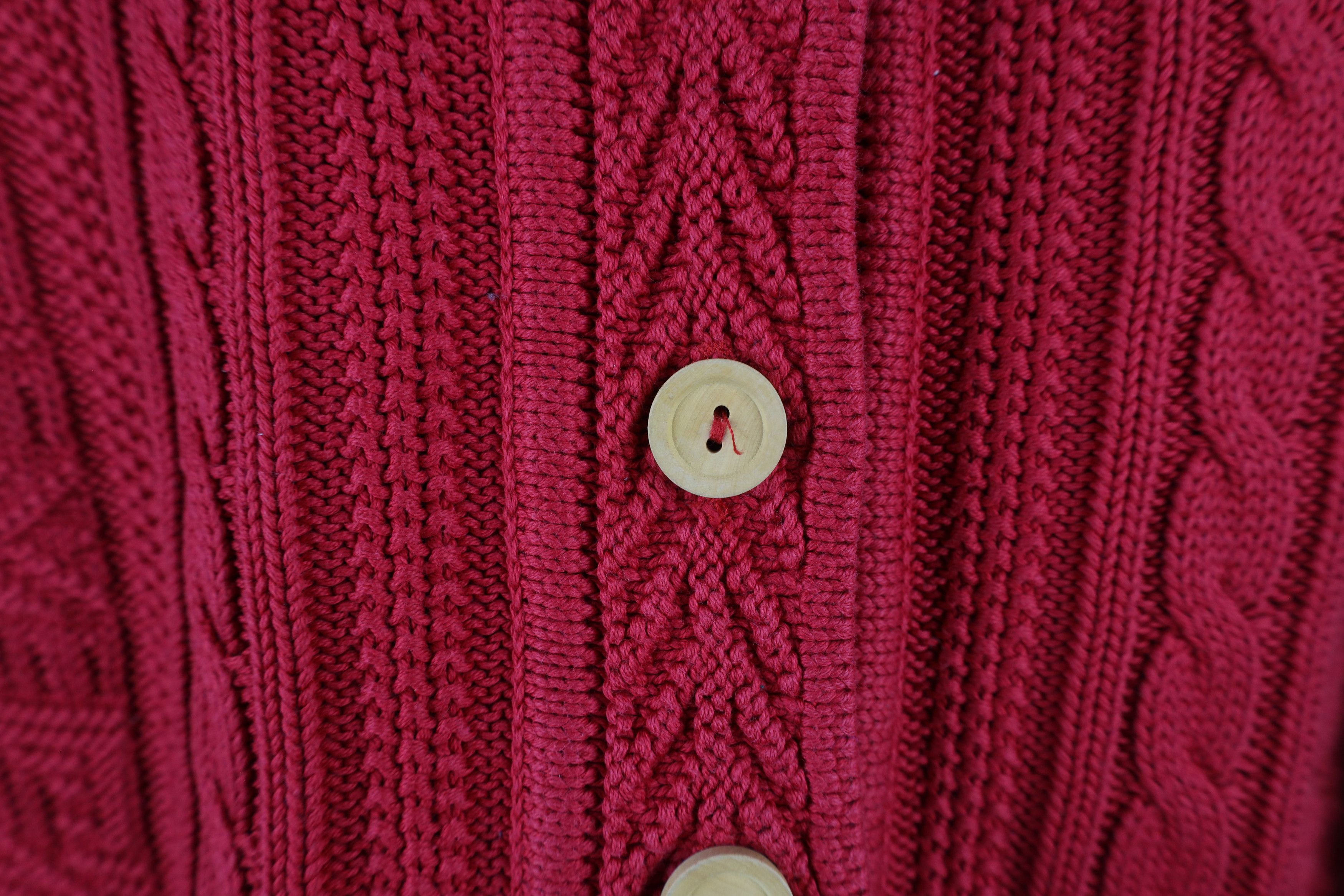 L.L. Bean × Vintage Vintage 90s LL Bean Snowflake Cable Knit Cardigan Sweater Size L / US 10 / IT 46 - 4 Thumbnail