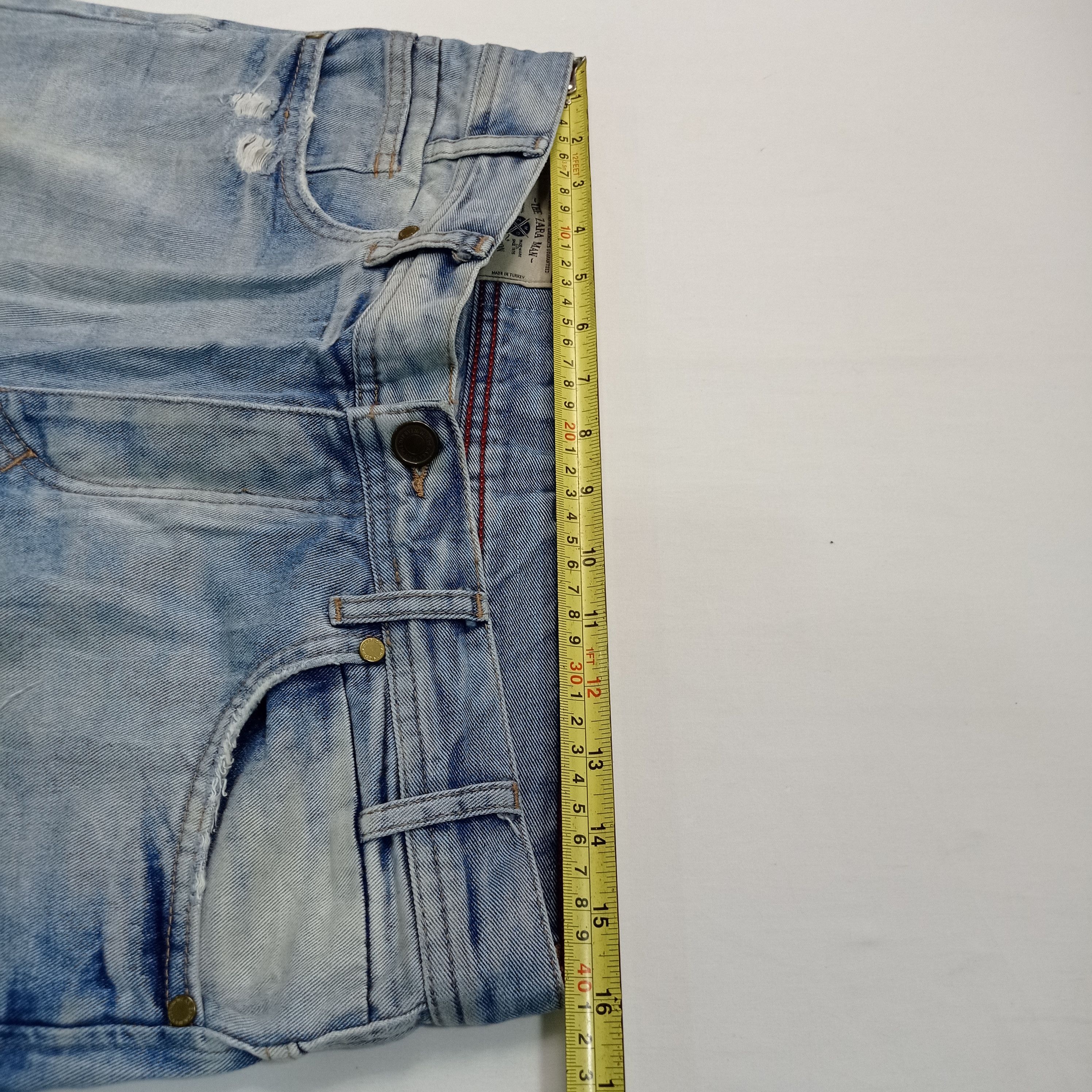 Zara 🔥Zara Faded Distressed Jeans Pants Size US 31 - 24 Thumbnail