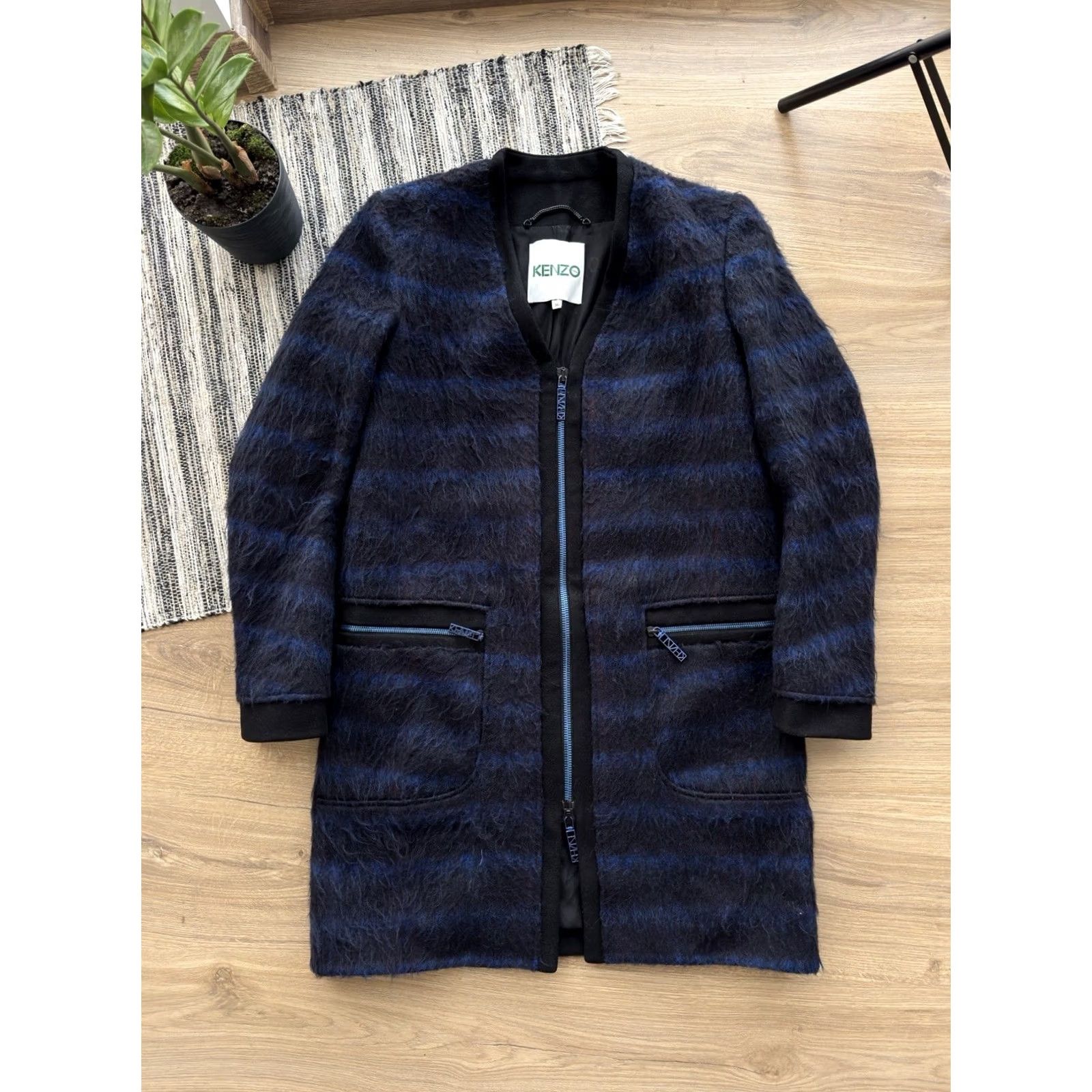Kenzo VINTAGE Kenzo Wool Coat Women Coat S Blue 90s Designer Paris Japanese Style Boardroom Ready Women Size S / US 4 / IT 40 - 3 Thumbnail