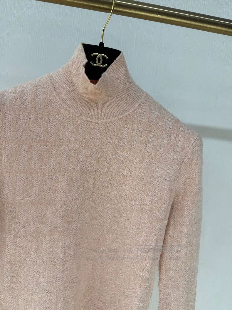 Fendi Fendi Logo Printed High Neck Knit Top Size XS / US 0-2 / IT 36-38 - 3 Thumbnail