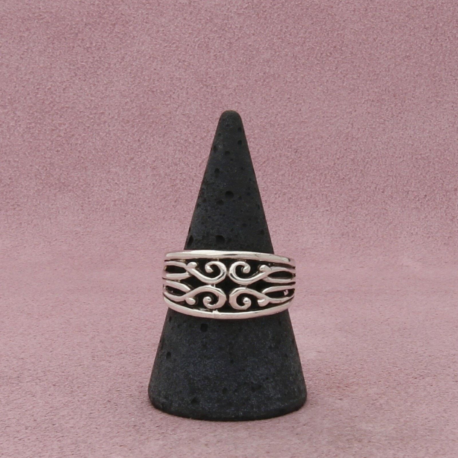 Sterling Silver sterling silver scroll band ring size 9.5 Size ONE SIZE - 3 Thumbnail