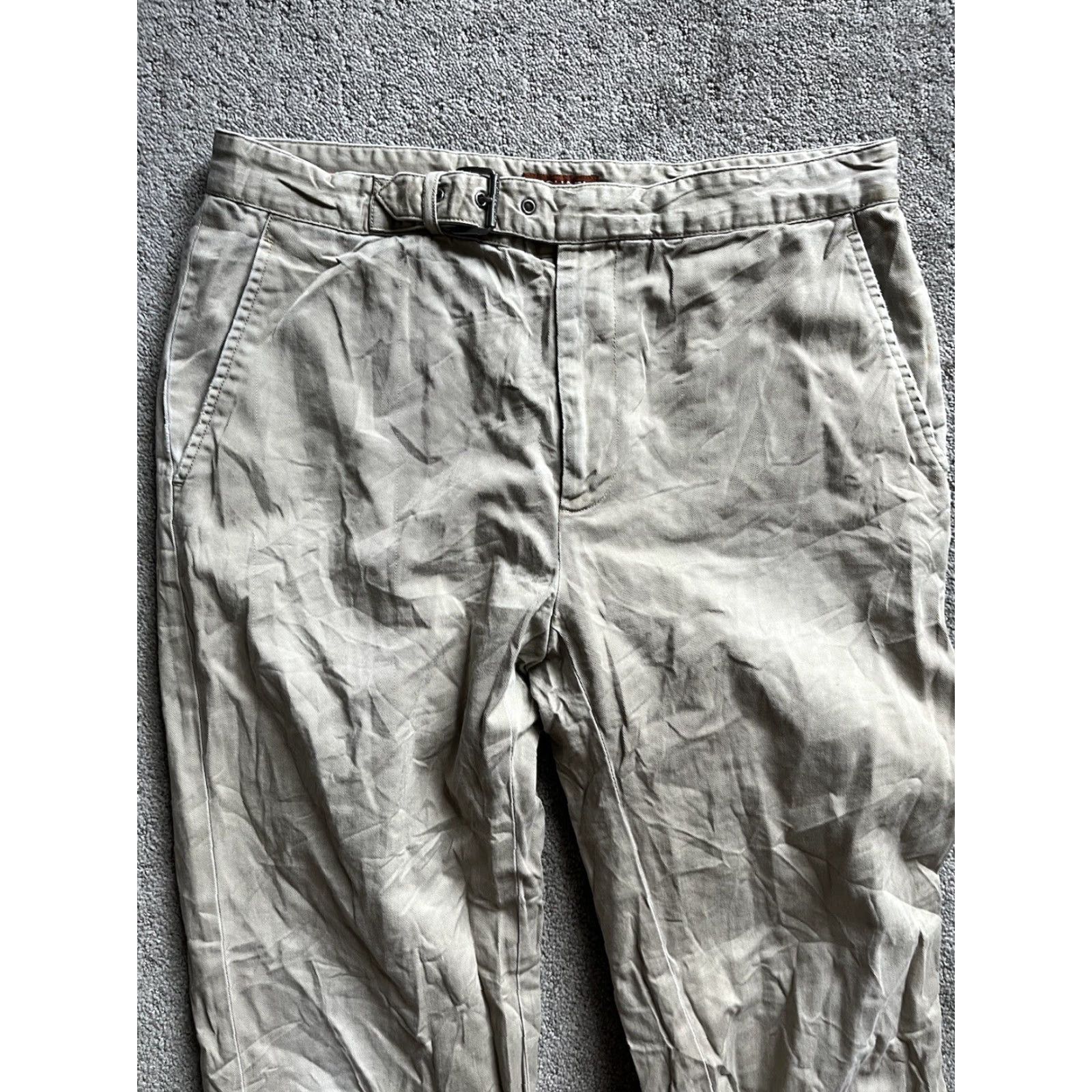 Michael Kors Michael Kors Relaxed Fit Belted Men's Pants 32x30 Beige Chino BeLted Relaxed Fit Pants 32 30 Mens Beige 90s? Size US 32 / EU 48 - 2 Thumbnail