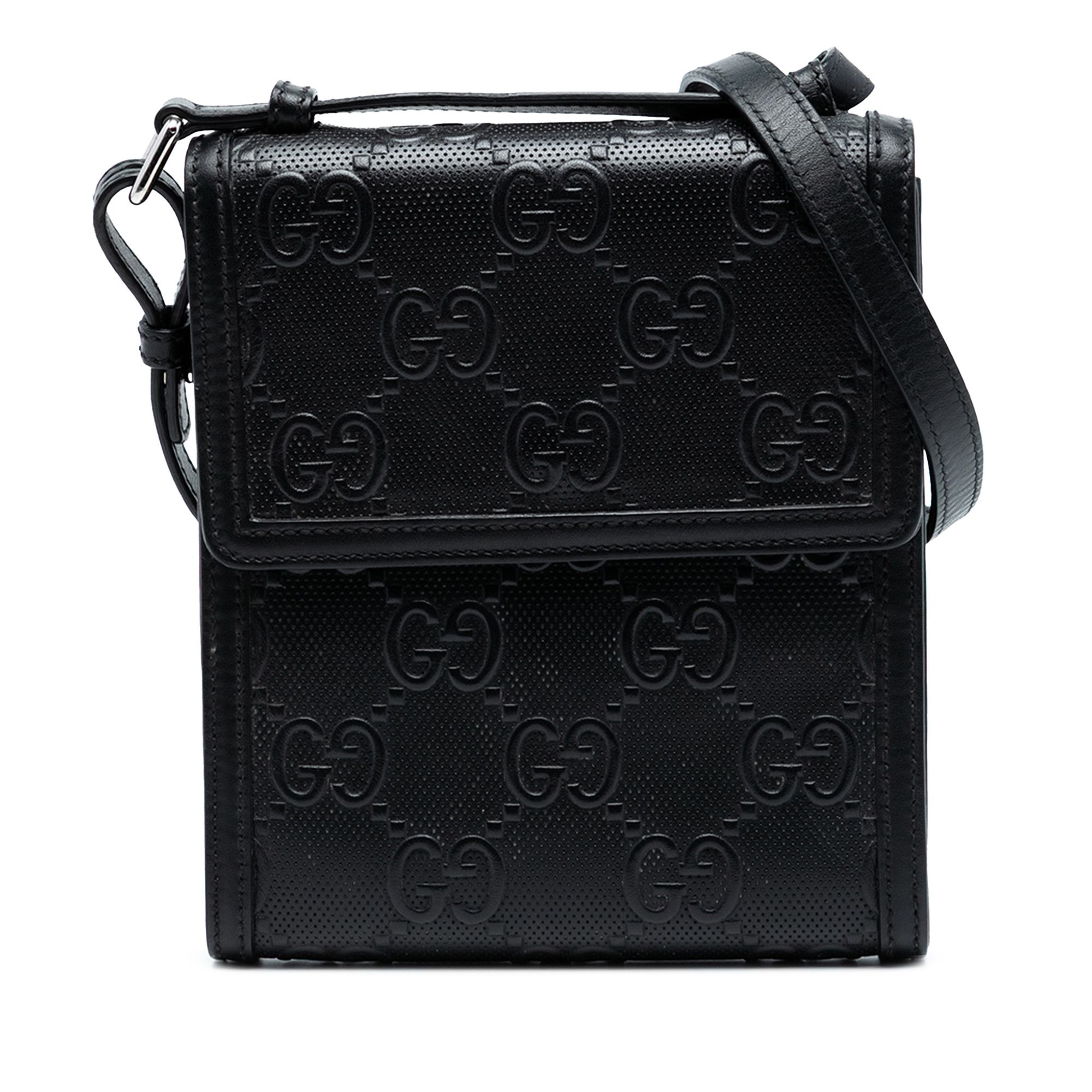 Gucci Gucci GG Embossed Leather Flap Crossbody Size ONE SIZE - 1 Thumbnail