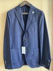 Lardini LARDINI Navy Blue Single Breasted Wool Suit Blazer Size 36R - 3 Thumbnail