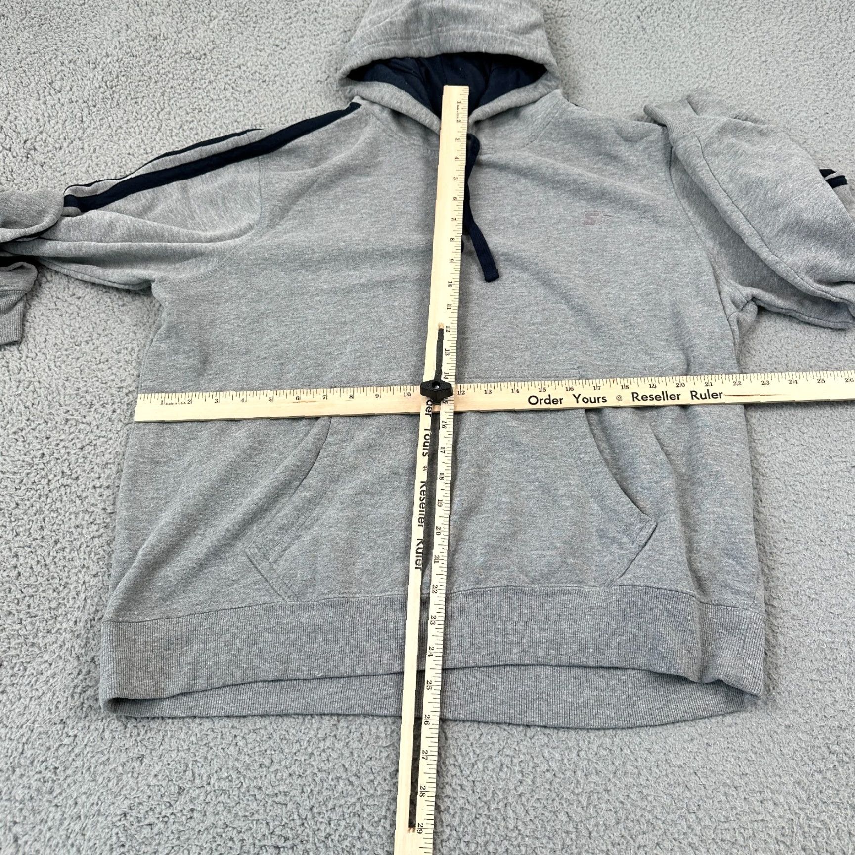 Starter VINTAGE Starter Hoodie Adult L Gray Pullover Sweatshirt 90s Mens Size US L / EU 52-54 / 3 - 6 Thumbnail