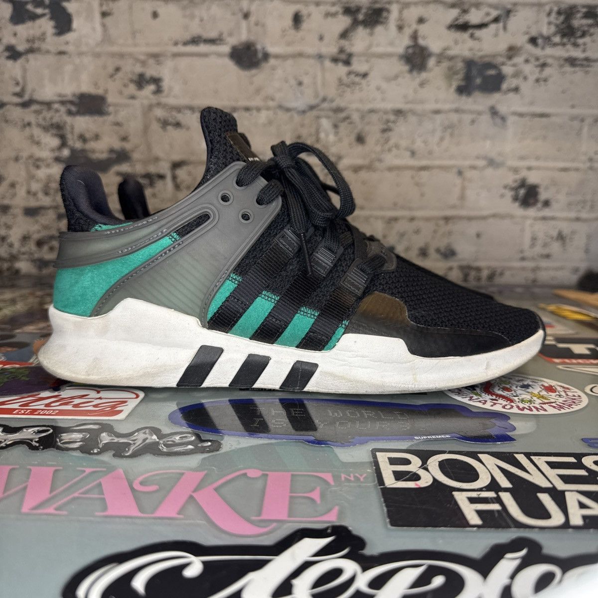 Adidas Adidas EQT Support ADV Core Black Sub Green BA8323 Sz 9.5 Size US 9.5 / EU 42-43 - 3 Thumbnail