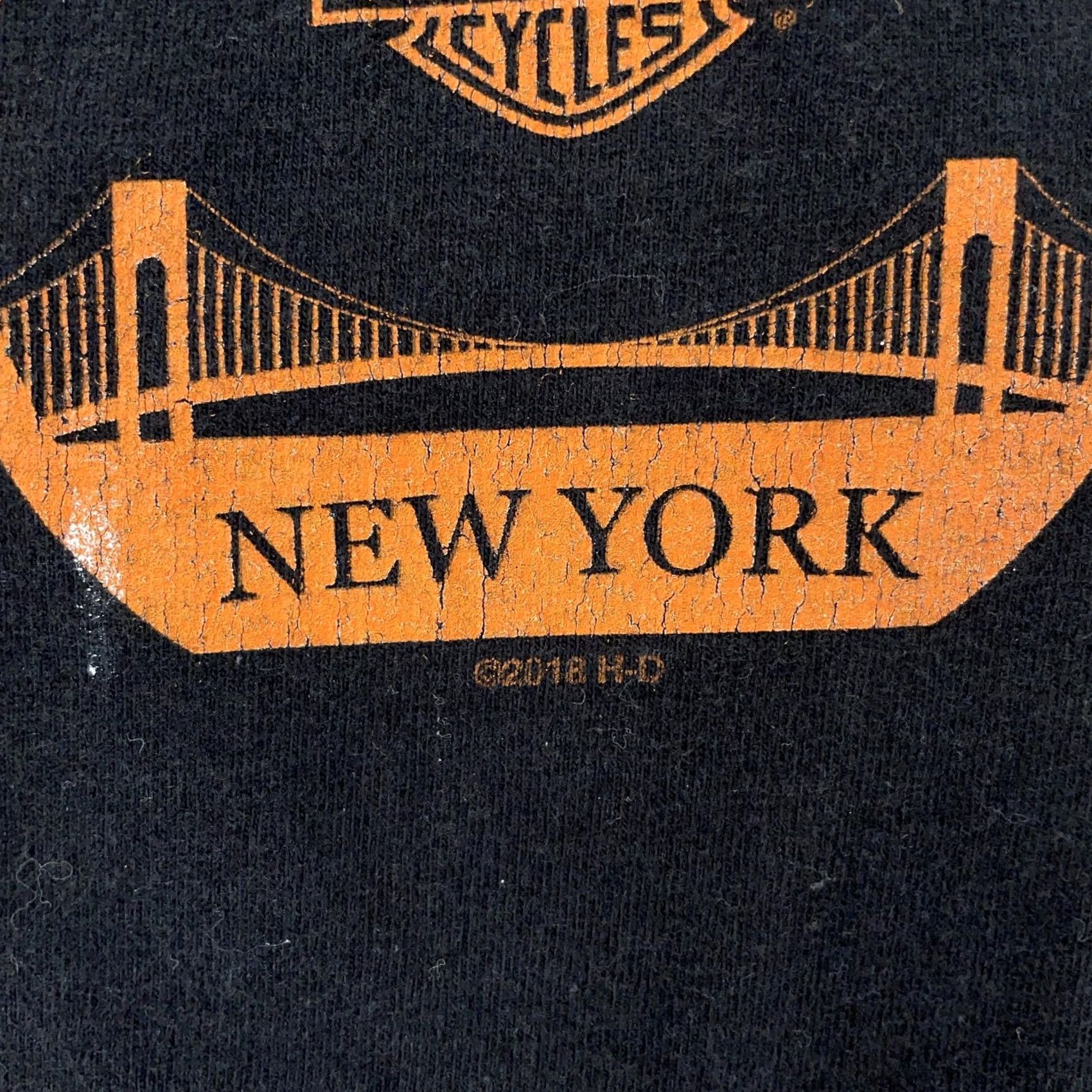 Harley Davidson Harley-Davidson Shirt L/XL Black Staten Island New York Graphic Motorcycle Mens T-Shirt Short Sleeve Crew Neck Cotton Modern Fit Size US L / EU 52-54 / 3 - 7 Thumbnail