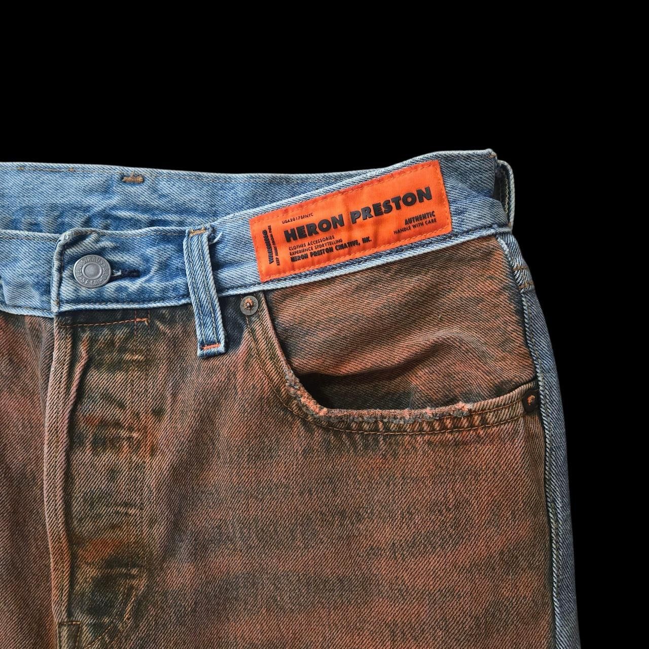 Heron Preston × Levi's Heron Preston x Levi’s Faded Orange 501 Jeans - Size 29 x 32 Size US 29 - 4 Thumbnail