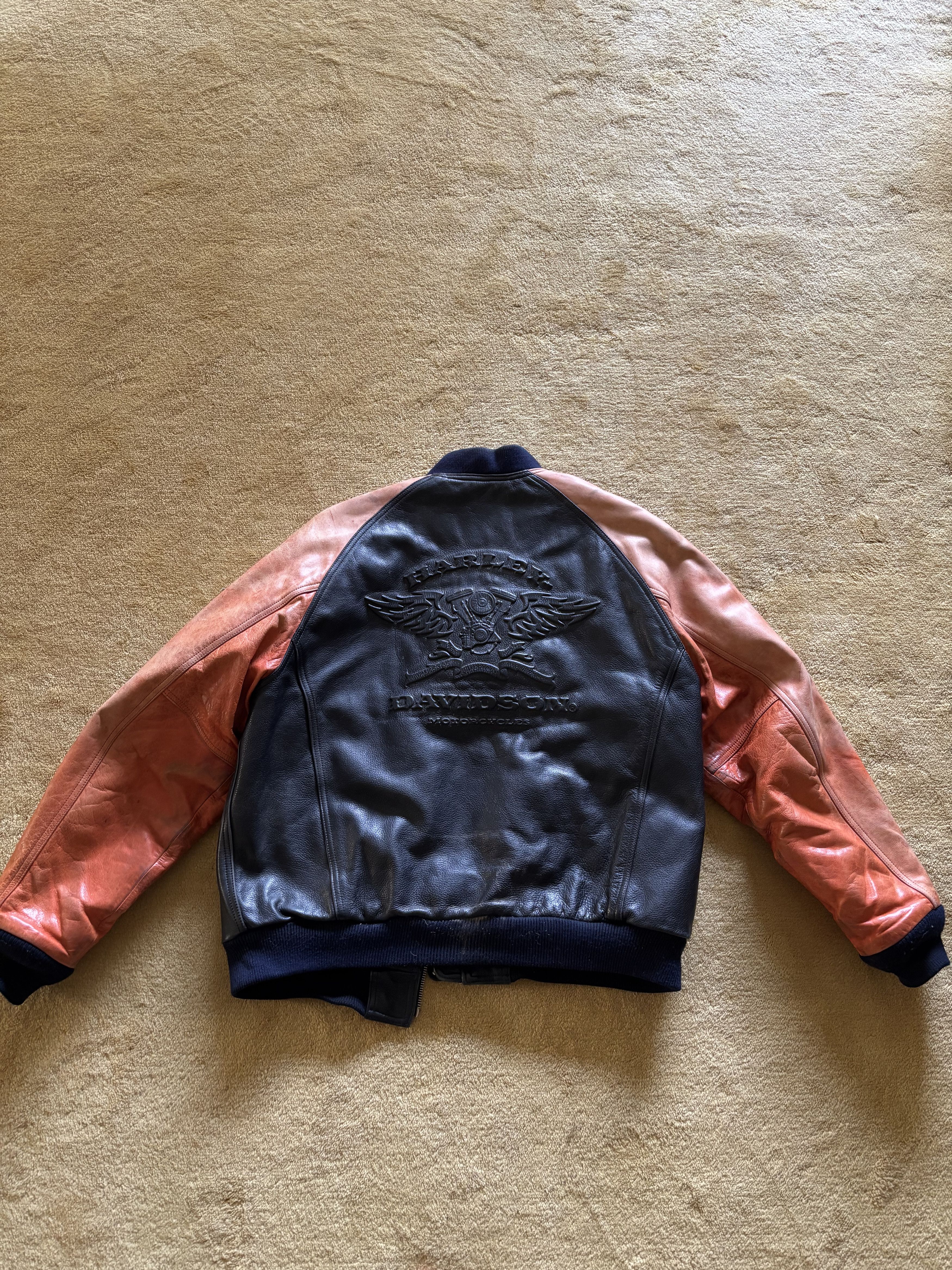 Harley Davidson Harley-Davidson Leather Varsity Jacket Size US L / EU 52-54 / 3 - 2 Thumbnail