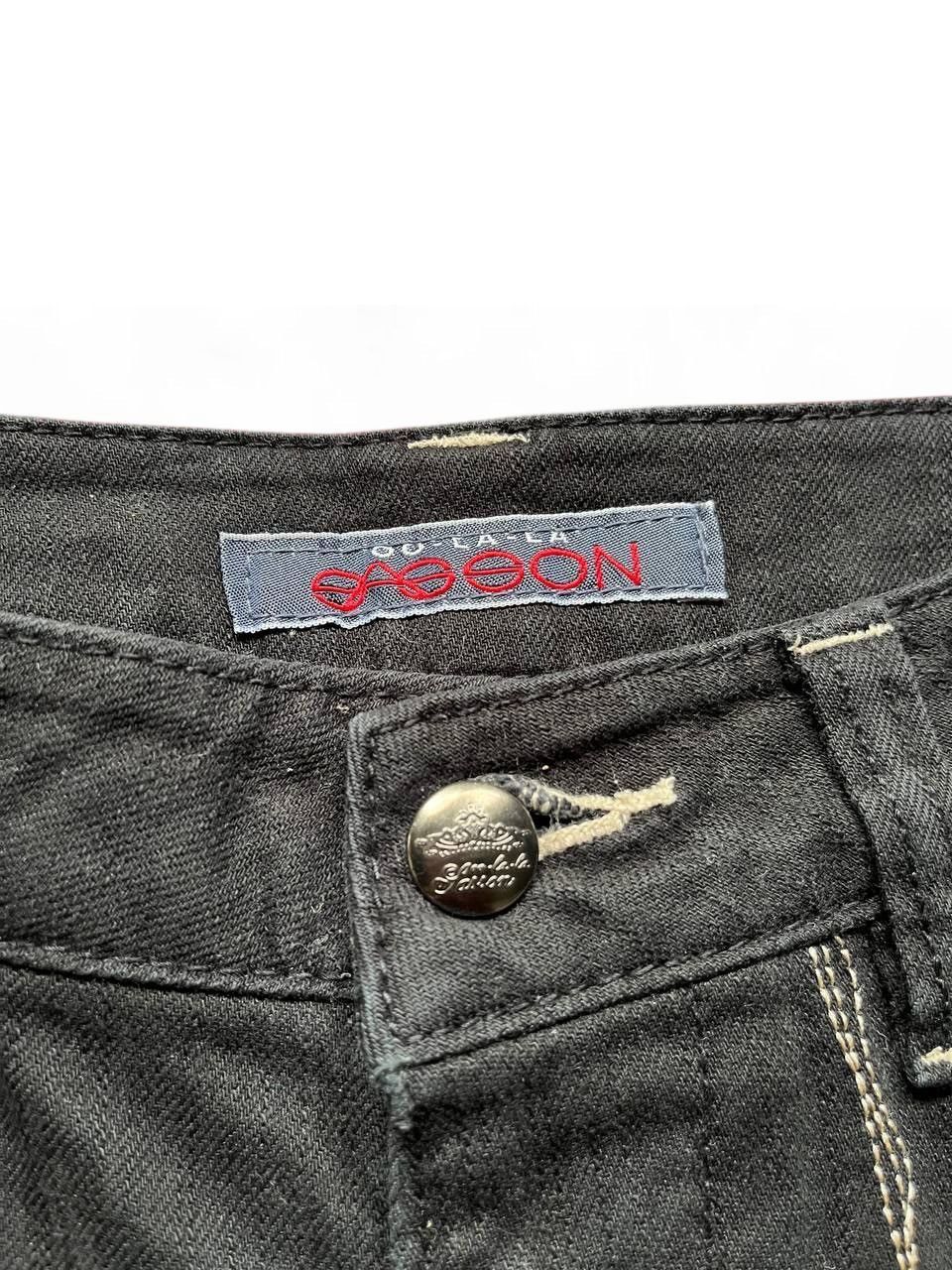 Tornado Mart Flare Jeans LaLa Sasson Embroided black slack jeans bootcut Size US 28 / EU 44 - 6 Thumbnail