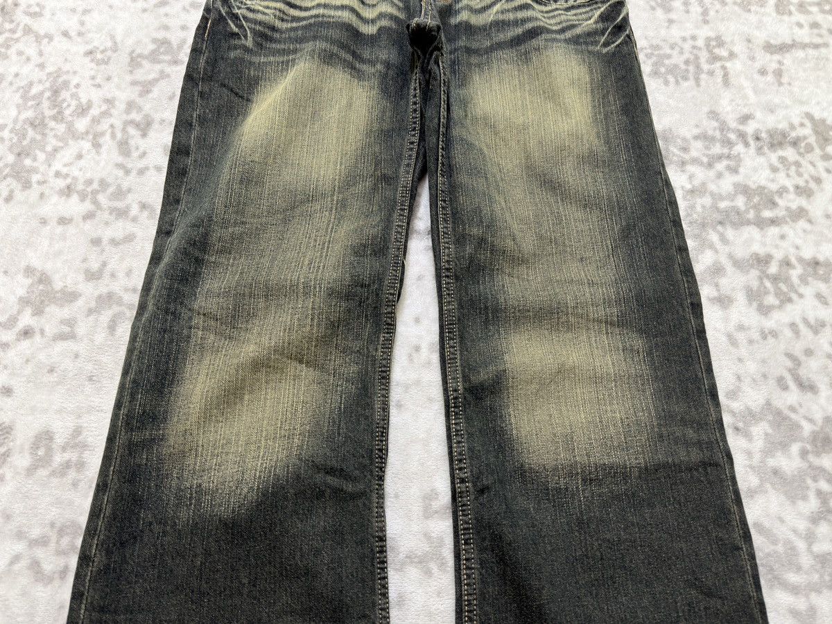 Hysteric Glamour Root Three Muddy Wash Back Buckle Y2K Straight Denim Jeans Size US 31 - 6 Thumbnail