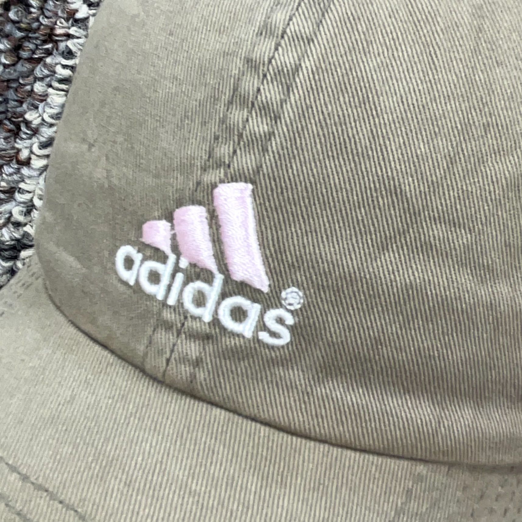 Adidas Adidas Hat Cap Strap Back Tan Pink White Plain Logo Gym Golf Ladies Womens Adjustable Colorful Logo Modern Sports Hat Size ONE SIZE - 4 Thumbnail