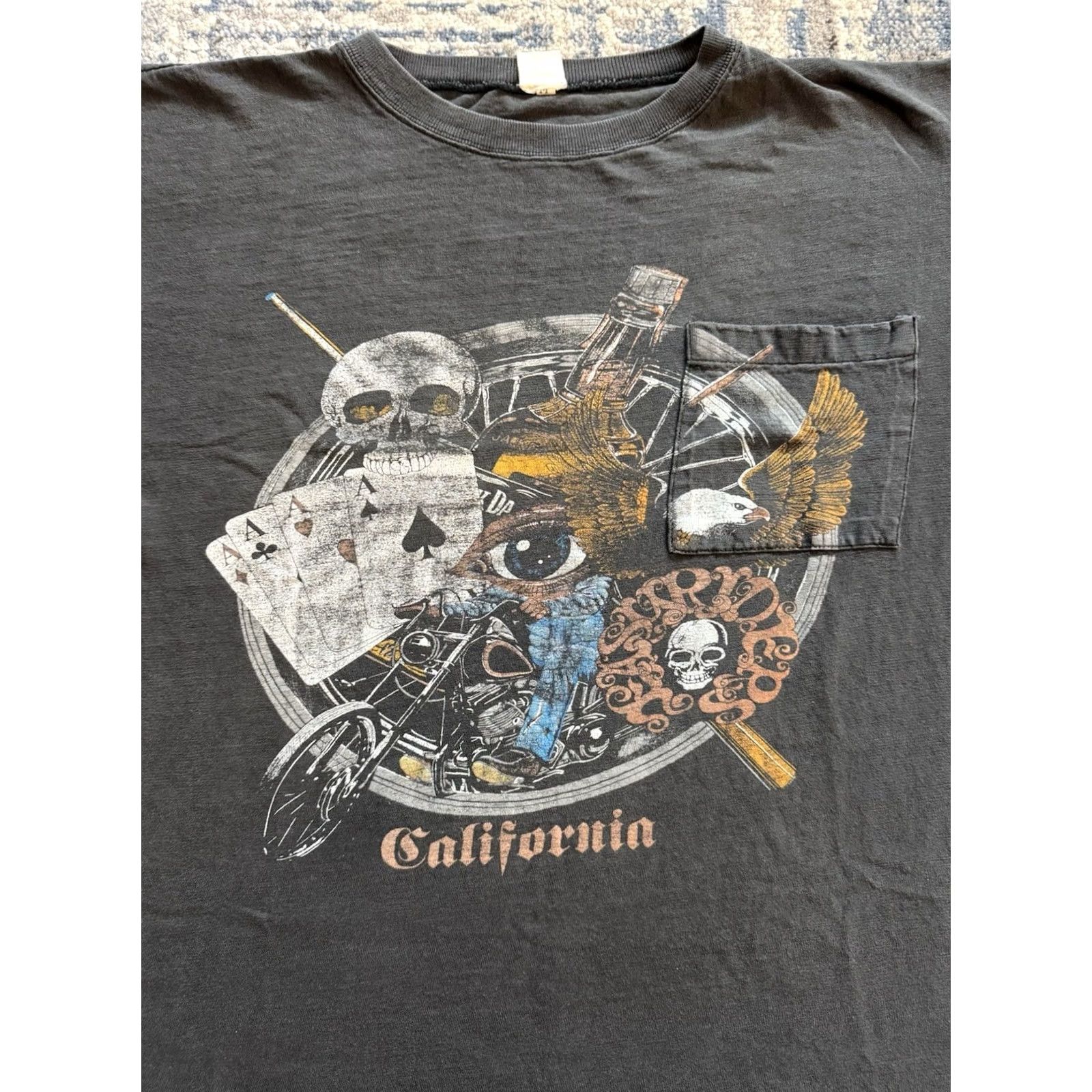 Vintage VINTAGE Easyriders Black Pocket Tee Shirt M 90s Biker Motorcycle Outlaw California Mens Size US M / EU 48-50 / 2 - 2 Thumbnail