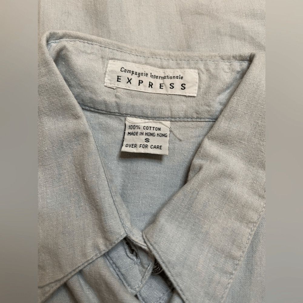 Express VINTAGE Express Compagnie Internationale denim short sleeve Size US S / EU 44-46 / 1 - 5 Thumbnail