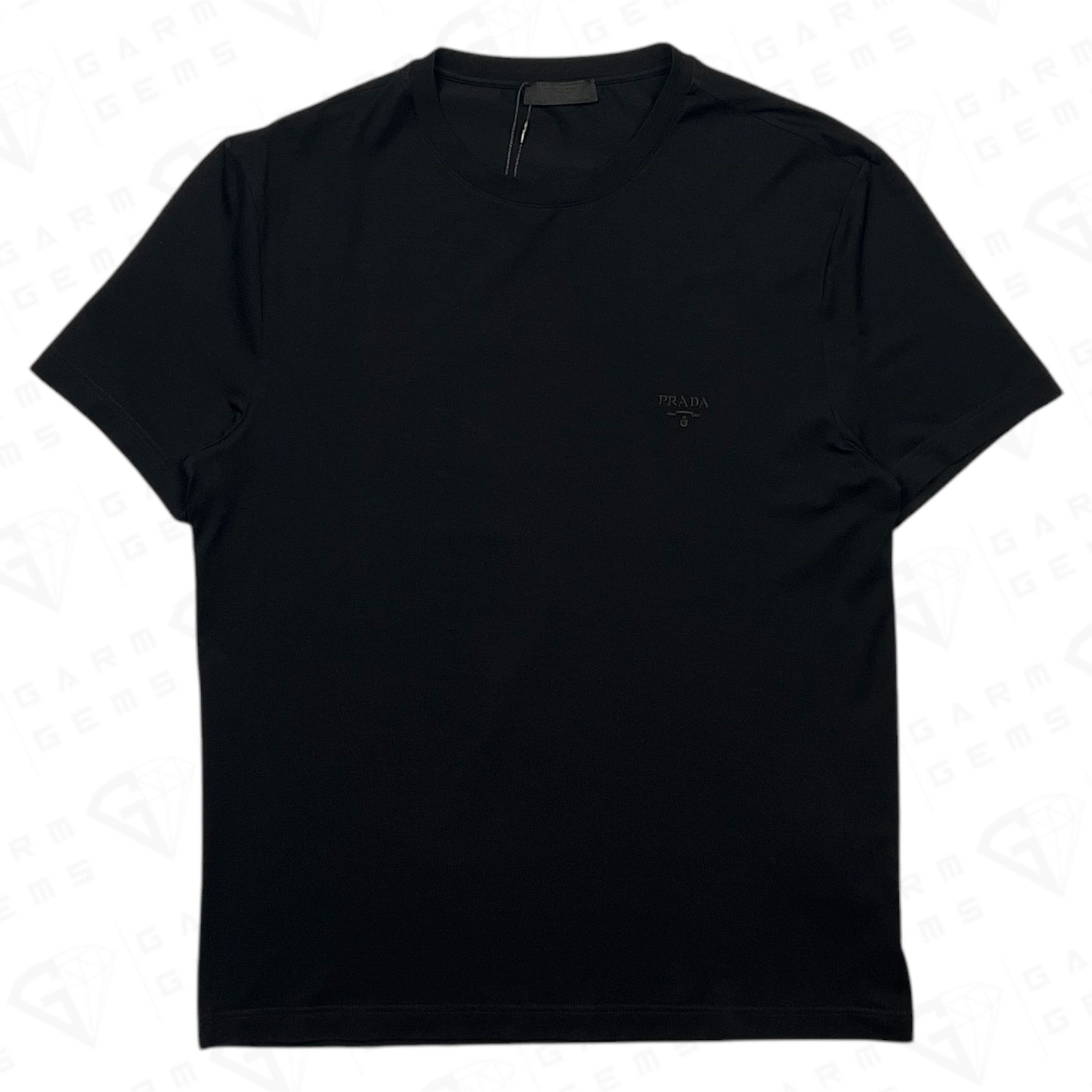 Prada Prada Embroidered Logo Stretch Cotton T-Shirt Size US L / EU 52-54 / 3 - 1 Thumbnail