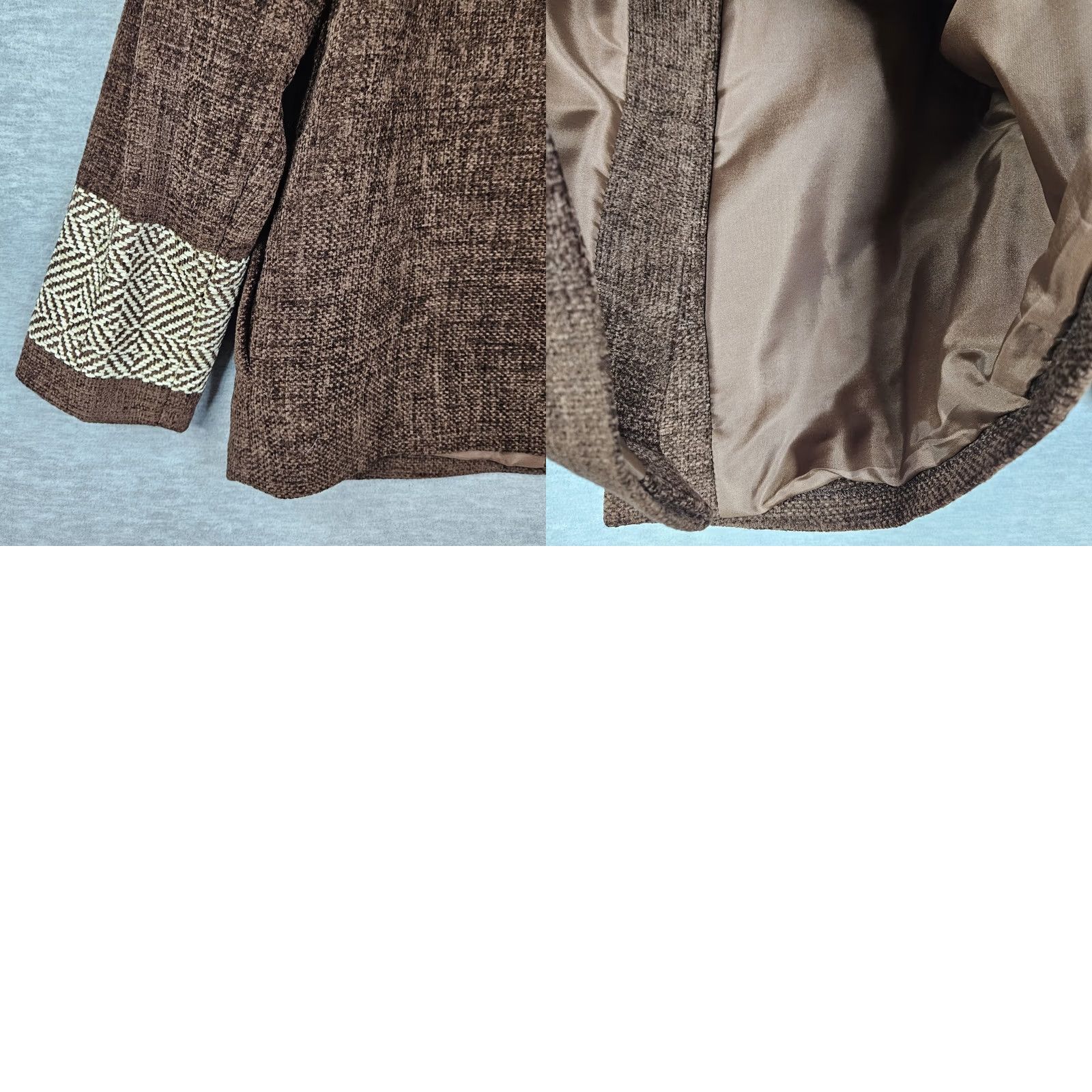 CHOCOOLATE VINTAGE Boyne Valley Weavers Women's Jacket Size M NEW Lined Chenille Brown Chocolate Button Zipper Logo Casual Outdoors Indoor Seasonal Women Size M / US 6-8 / IT 42-44 - 8 Thumbnail