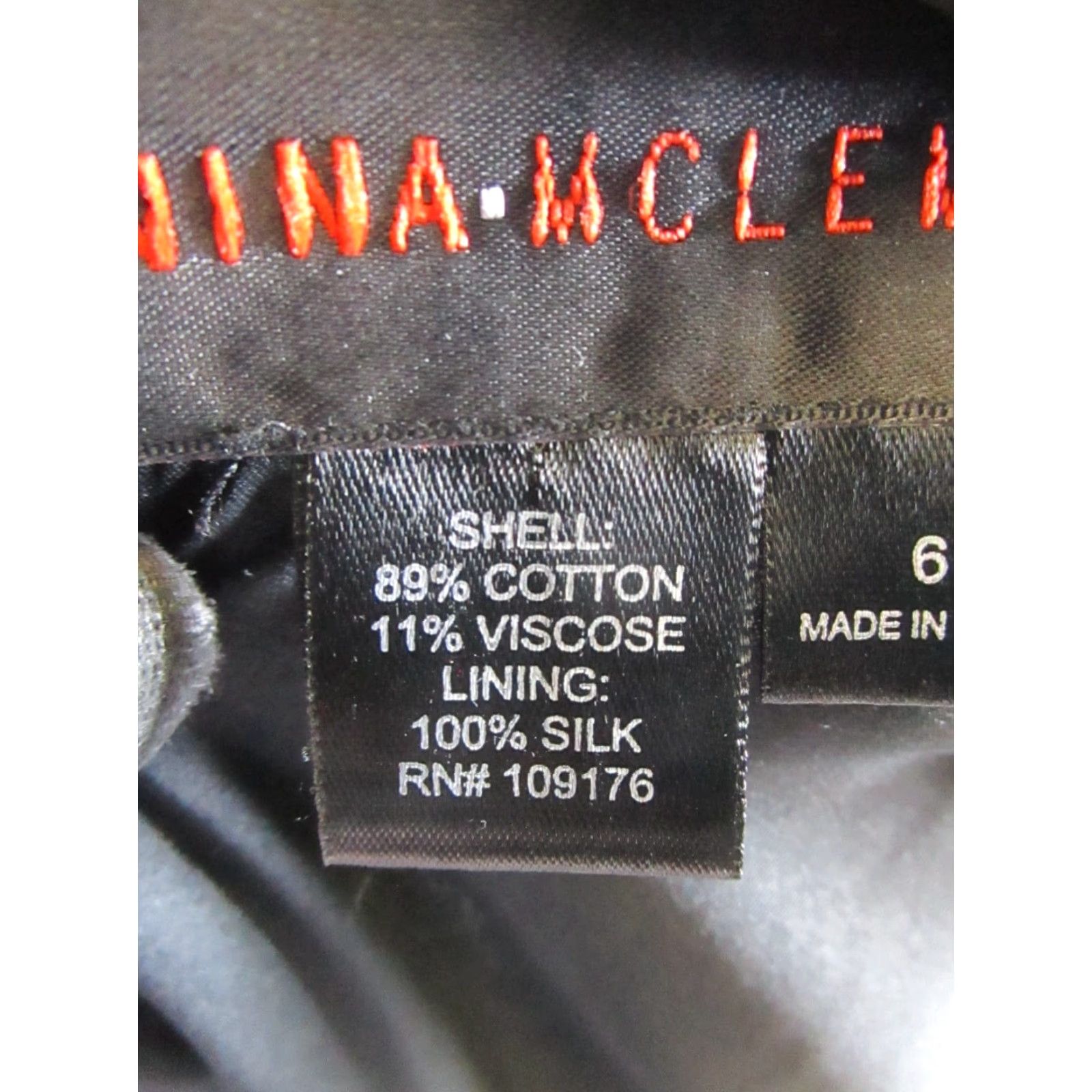 Vintage Nina Mclemore Dress Womens 6 Cotton Black Knee Length Short Sleeve Scoop Neck Zip Pencil Dress Sheath Mens Womens Size M / US 6-8 / IT 42-44 - 4 Thumbnail