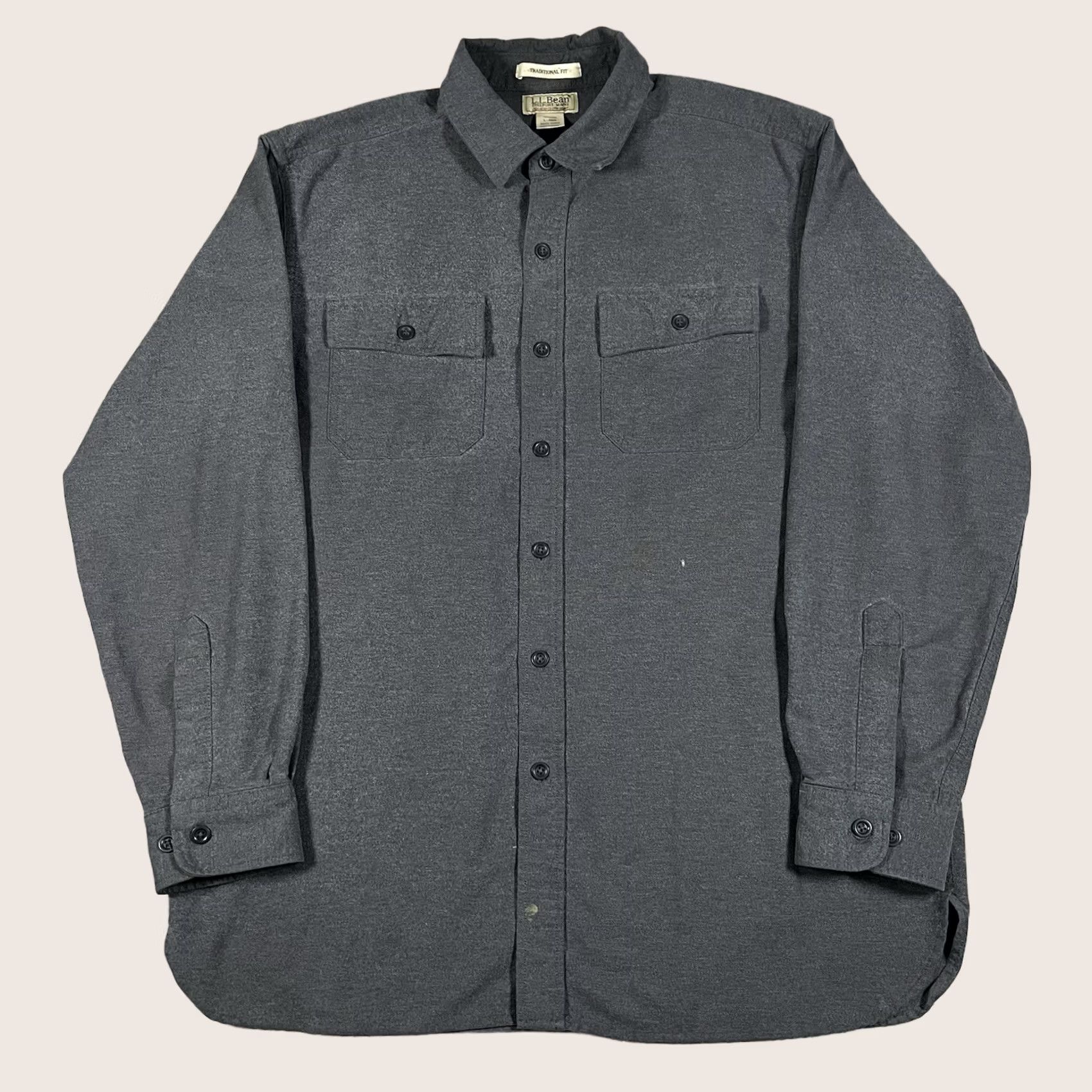 Vintage VINTAGE L.L. Bean Shirt Mens L Gray Chamois Cloth Button Down Outdoor Hiking Hunting Work Size US L / EU 52-54 / 3 - 1 Thumbnail