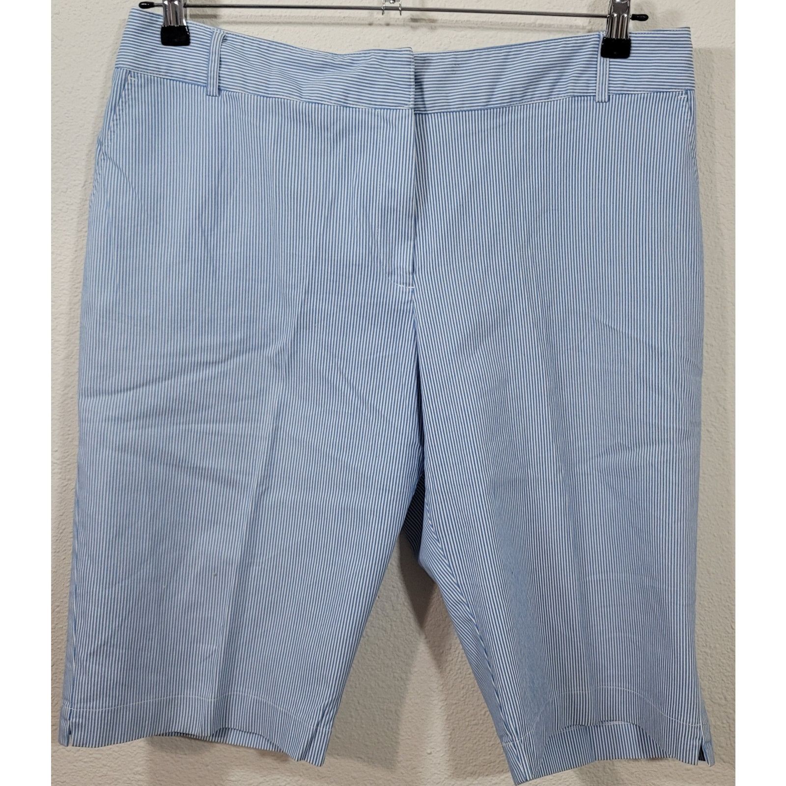 Other Briggs New York Blue White Striped Bermuda Shorts 18 Pockets Size 40" / US 18 - 1 Thumbnail
