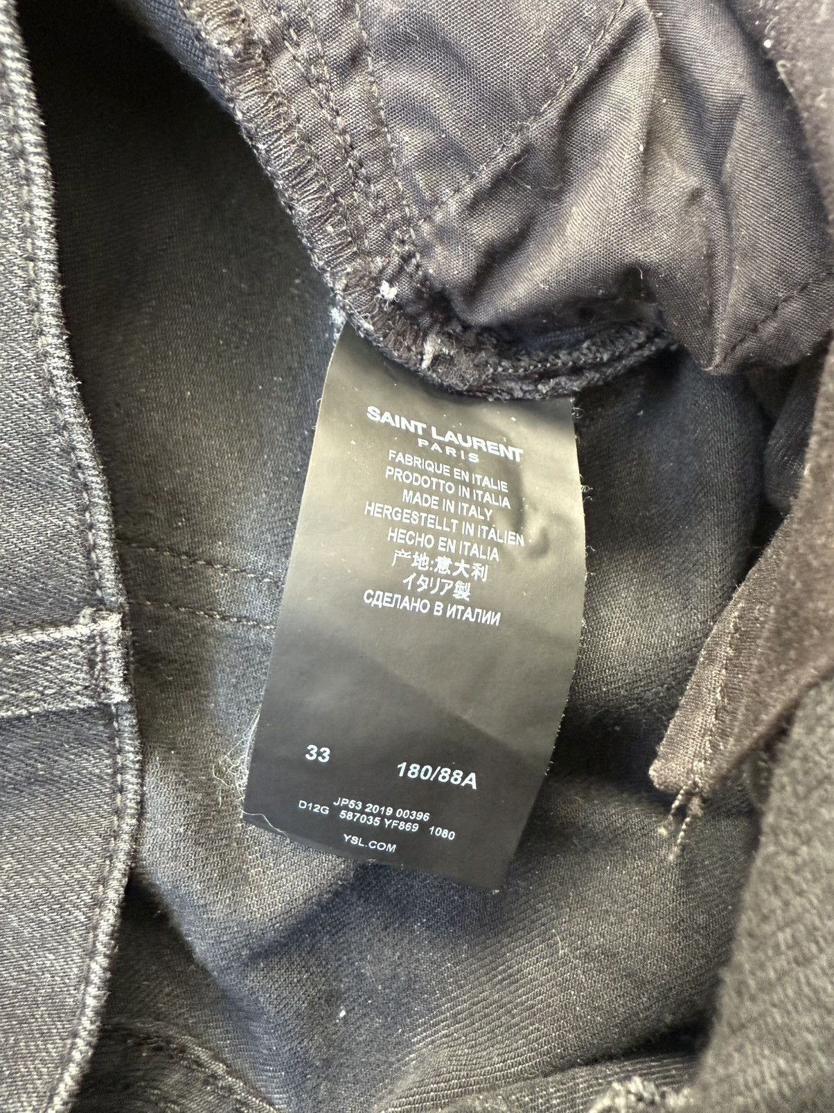 Saint Laurent Paris Saint Laurent Paris D02 distressed ripped knee jeans Size US 33 - 6 Thumbnail