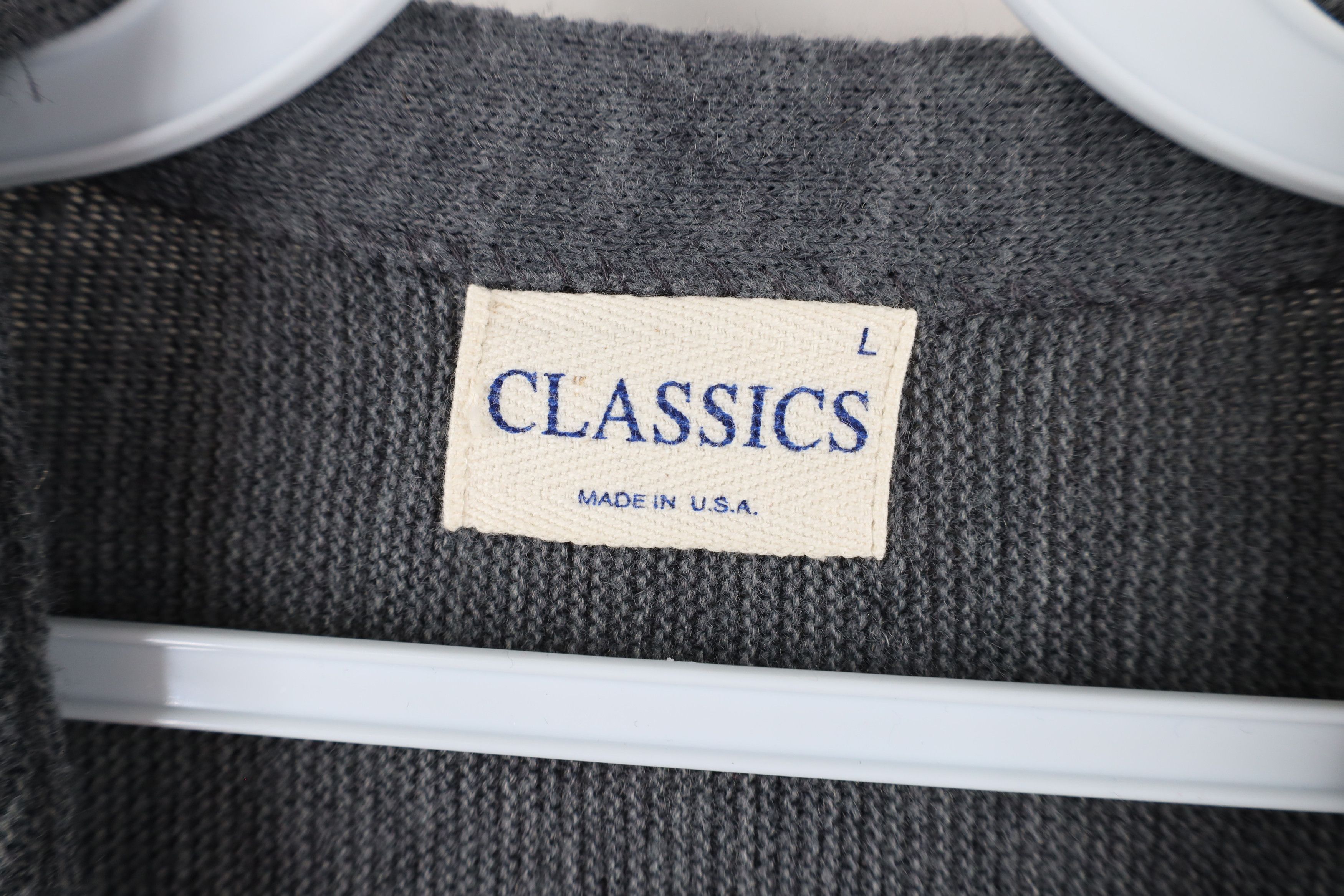 Vintage Vintage 90s Streetwear Grandpa Cardigan Sweater Gray USA Size US L / EU 52-54 / 3 - 4 Thumbnail