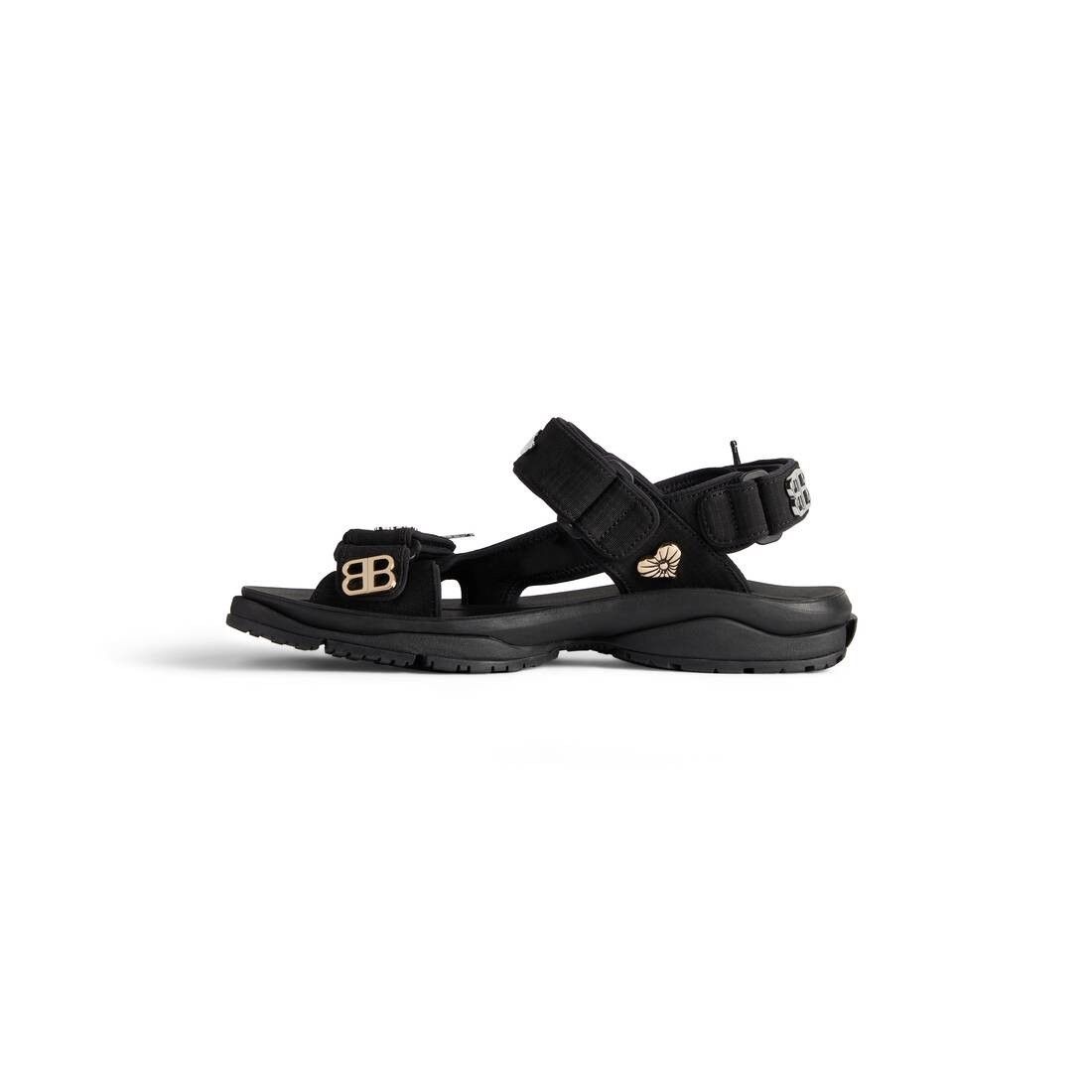 Balenciaga o1srvl11e0625 Tourist Sandals With Pins in Black Size US 11 / EU 44 - 4 Thumbnail