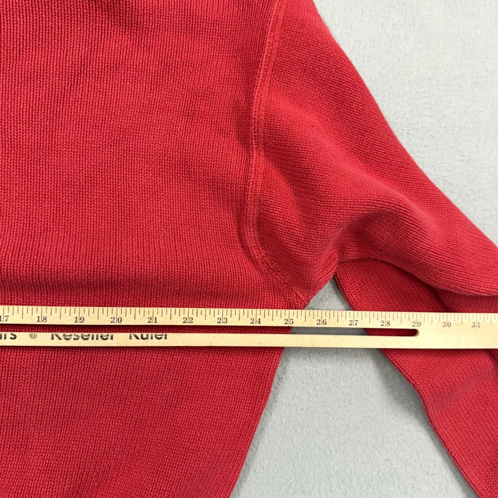 Tommy Hilfiger VINTAGE Tommy Hilfiger Sweater Mens XL Red Cotton Crest Logo Crewneck Pullover Size US XL / EU 56 / 4 - 5 Thumbnail