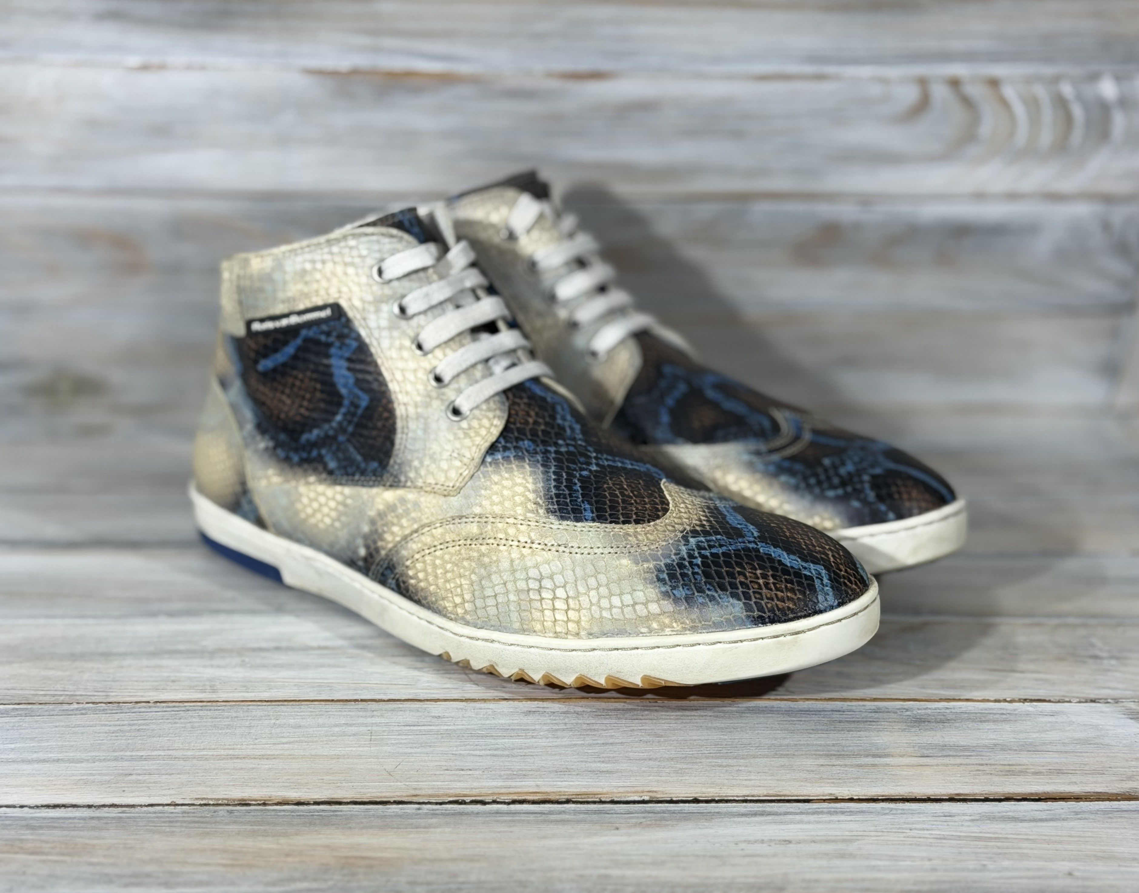 Floris van Bommel FLORIS VAN BOMMEL Limited Awesomeness Leather High Trainers Size US 9.5 / EU 42-43 - 16 Thumbnail