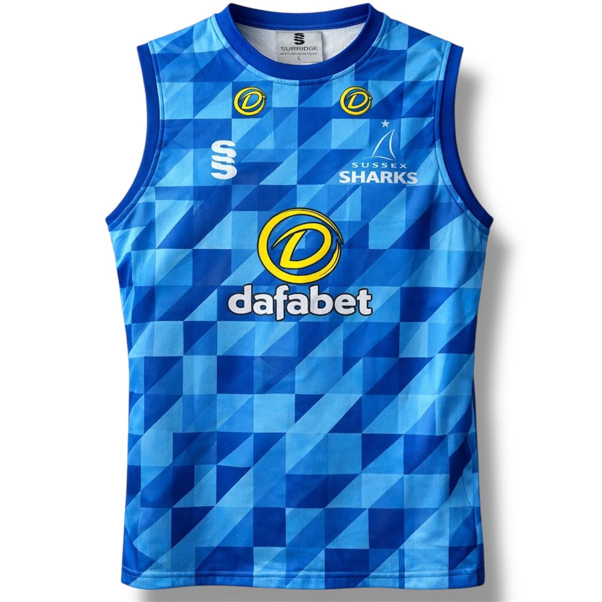 Other NWT 2022/23 SUSSEX SHARKS CRICKET DESEGN JERSEY WEST SIZE L Size US L / EU 52-54 / 3 - 1 Thumbnail