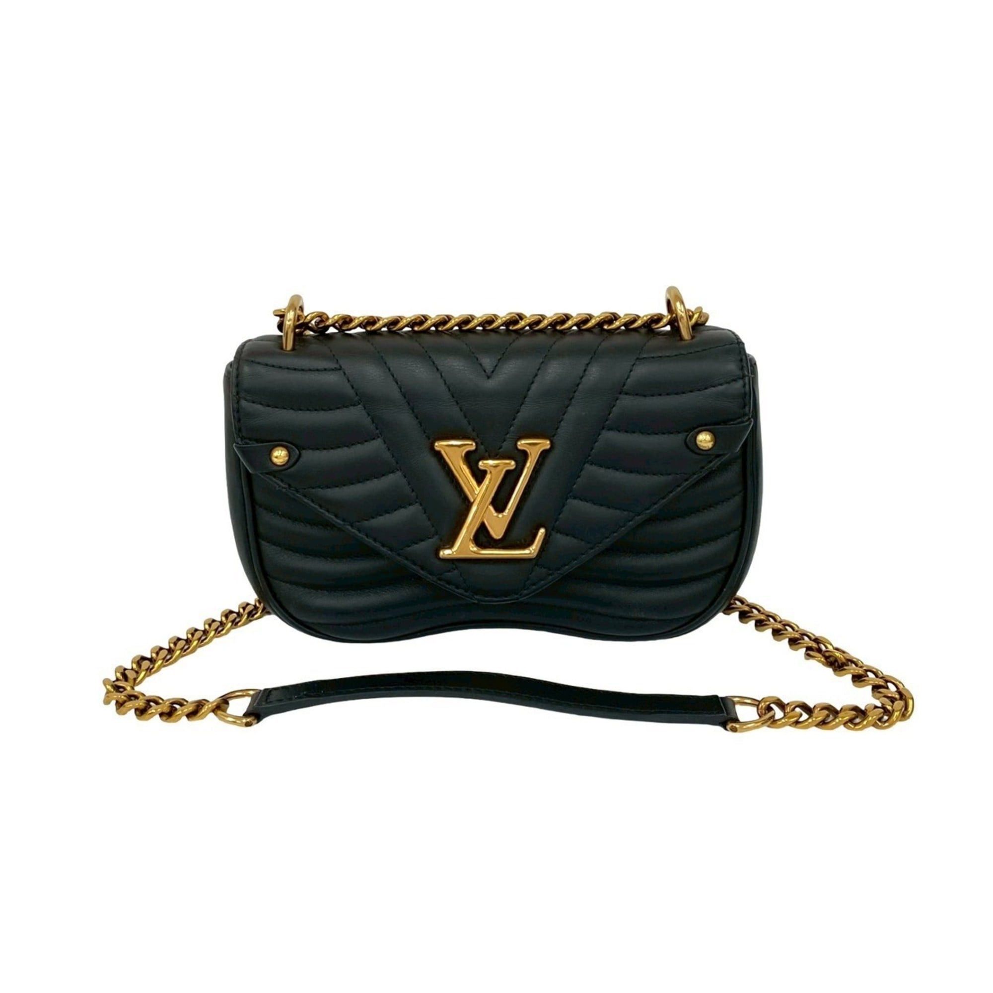 Louis Vuitton Louis Vuitton Chain Bag PM New Wave Leather 2-Way Handbag/Shoulder Black 26957 Free Shipping Size ONE SIZE - 1 Thumbnail