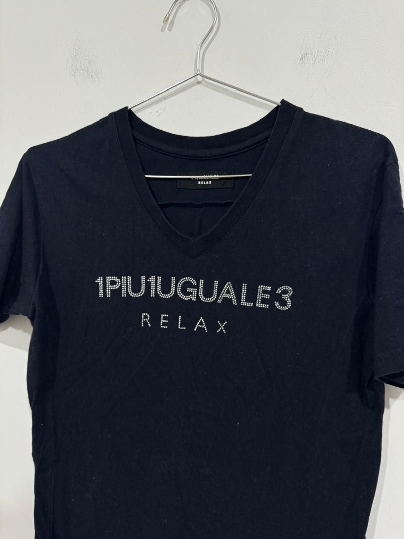 Japanese Brand 1PIU1UGUALE3 Relax Diamond Spellout Tee Size US S / EU 44-46 / 1 - 2 Thumbnail