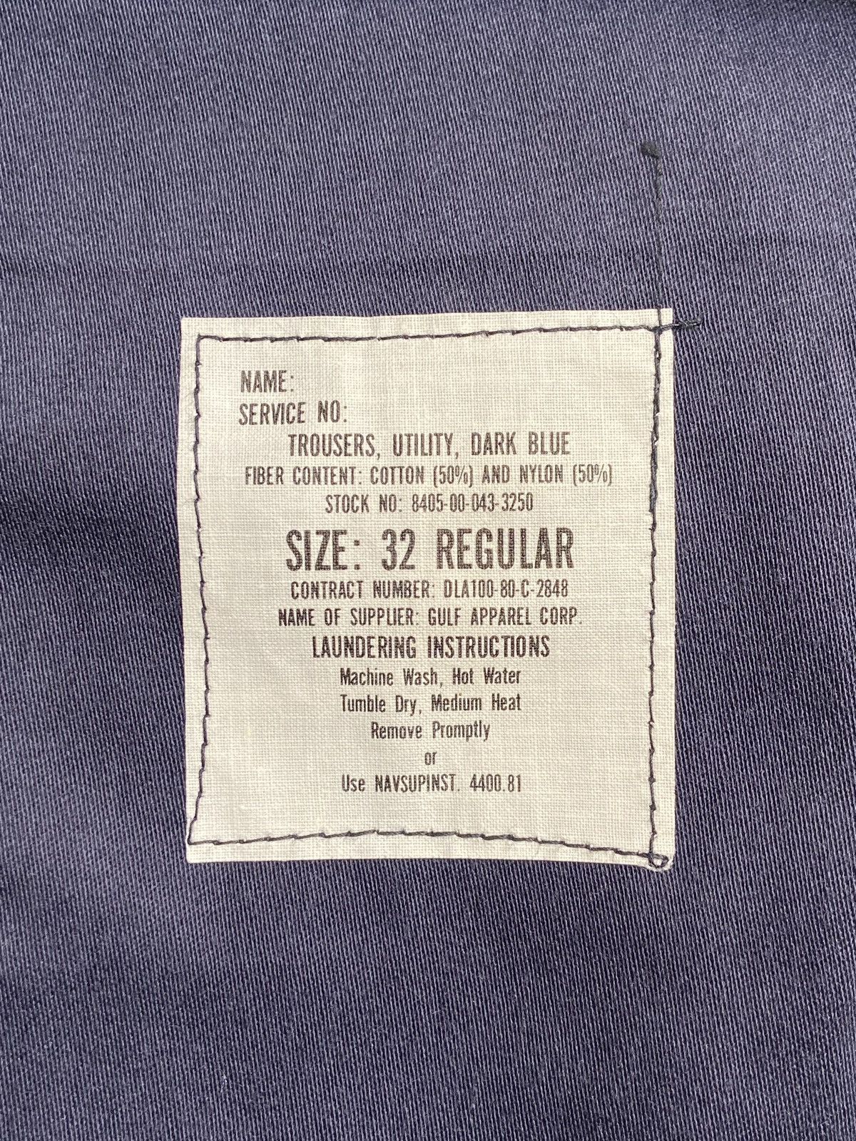 Vintage US Navy Gulf Corp Navy Pants Size US 30 / EU 46 - 14 Thumbnail