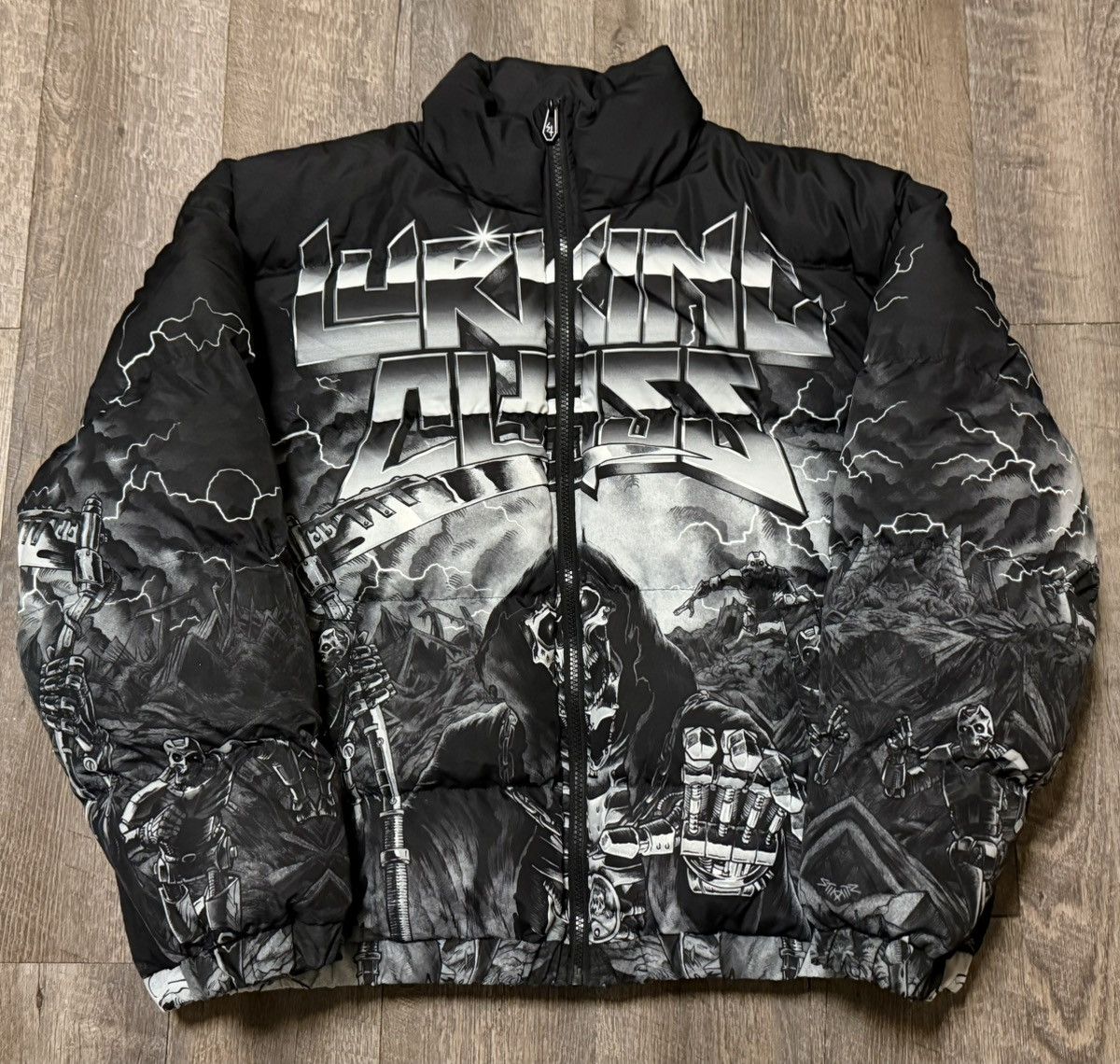 Lurking Class Lurking Class Sketchy Tank Terminator Skeleton Puffer Jacket Size US XL / EU 56 / 4 - 1 Thumbnail