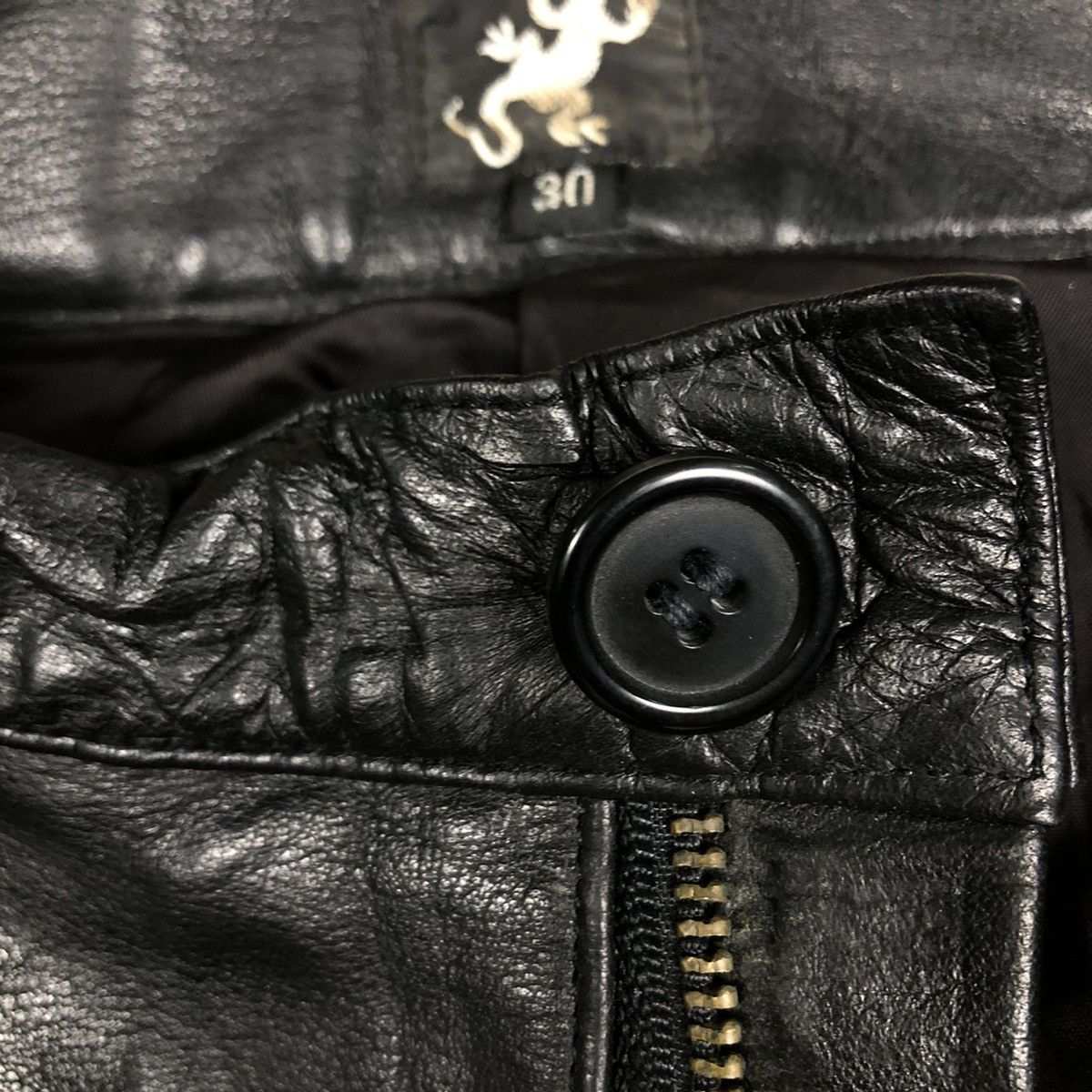 Genuine Leather 📌Vintage Genuine Leather Pants Biker Agnes B. Size US 30 / EU 46 - 15 Thumbnail