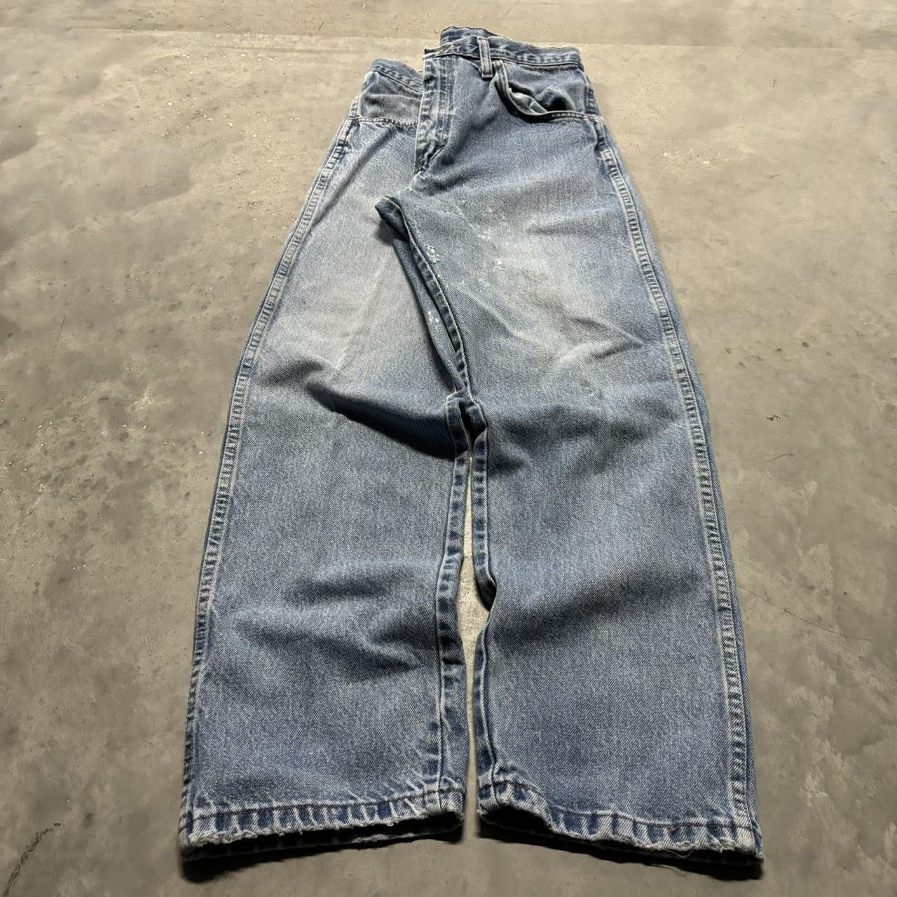 Japanese Brand × Vintage Crazy Vintage Y2K/2000s Grunge Faded Light Wash Essential Denim Jeans! Size US 32 / EU 48 - 3 Thumbnail