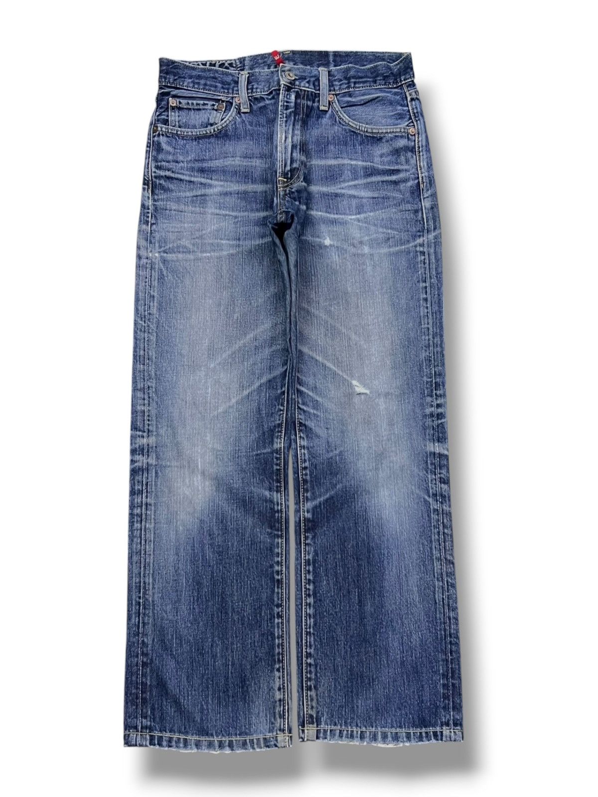 Uniqlo Vintage Uniqlo UJ - Faded Wash, Distressed Denim Size US 31 - 2 Thumbnail