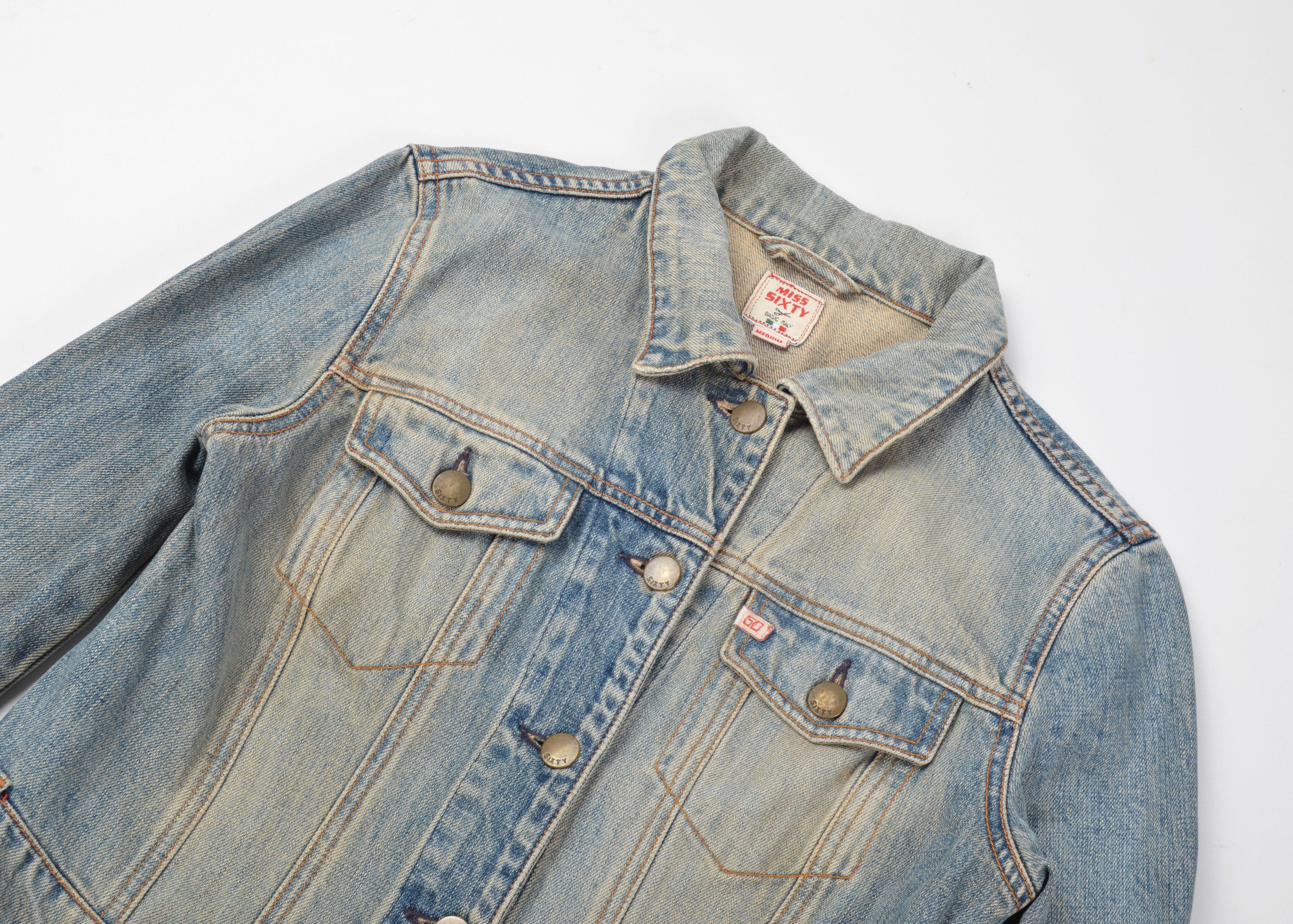 Miss Sixty Vintage Miss Sixty Y2K Blue Long Denim Jacket Size M / US 6-8 / IT 42-44 - 3 Thumbnail