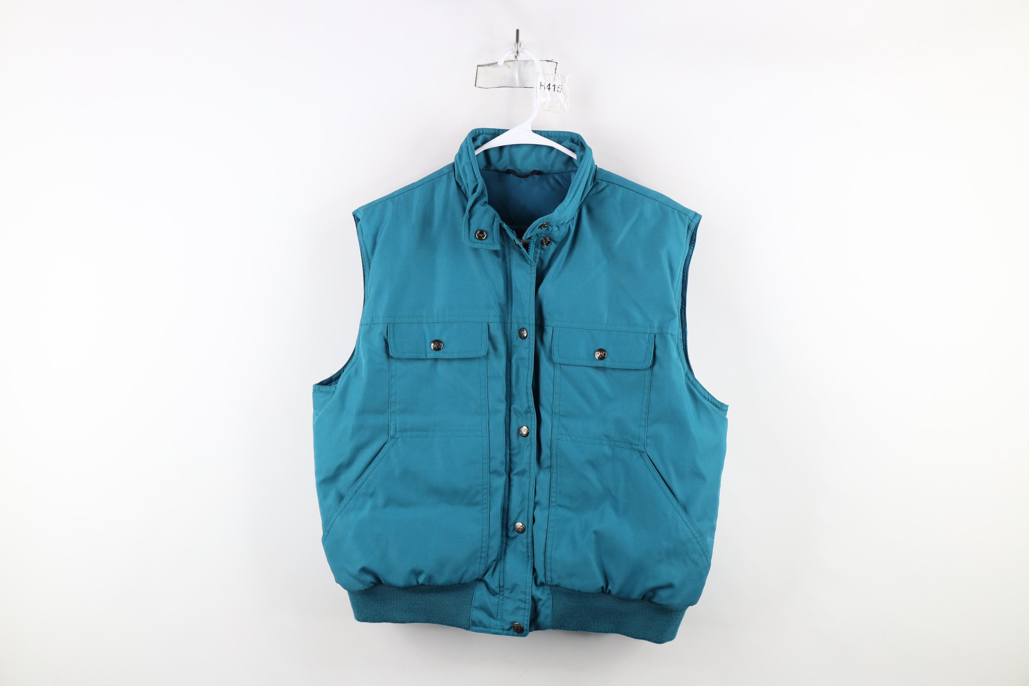 Eddie Bauer × Vintage Vintage 90s Eddie Bauer Down Fill Puffer Vest Jacket Teal Size L / US 10 / IT 46 - 1 Thumbnail