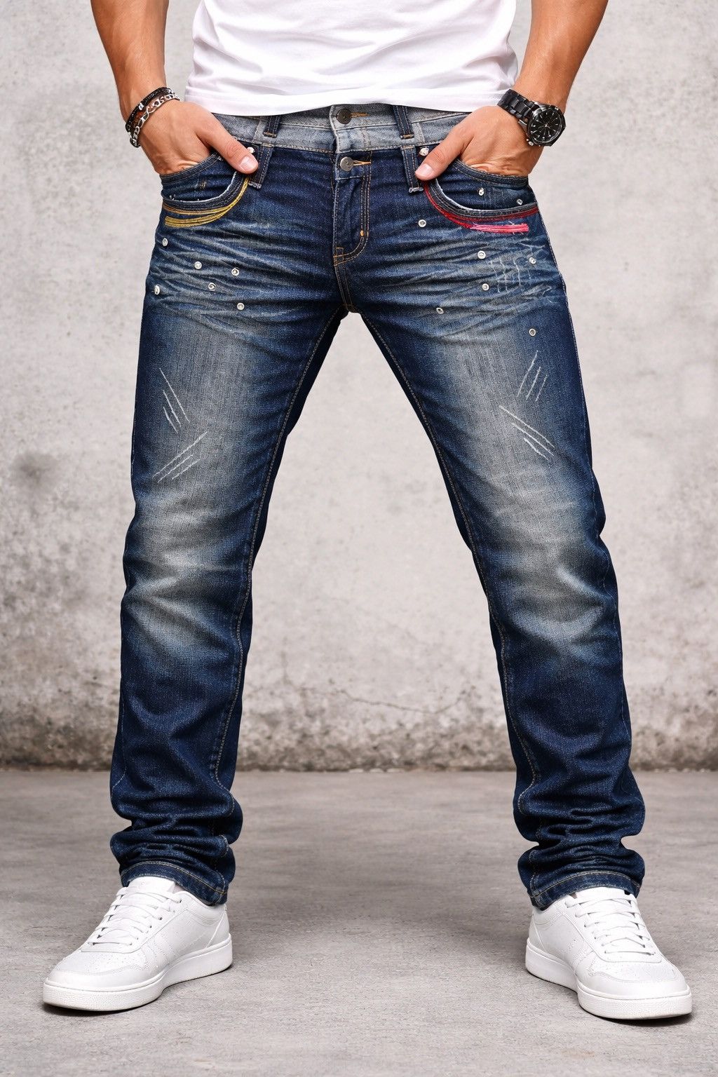Vintage Y2K Archive Patchwork Distressed Denim Jeans Japanese Style Size US 32 / EU 48 - 2 Thumbnail